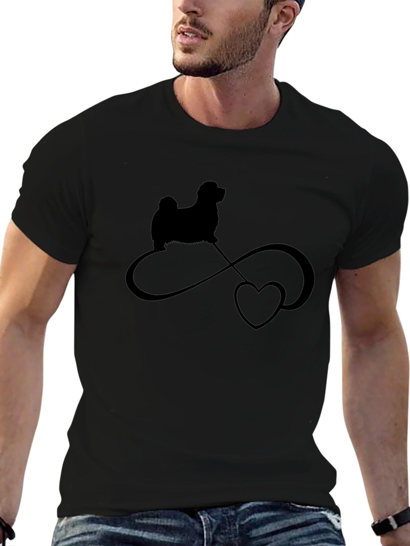 Dog Lover T-Shirt: Infinity Heart Design