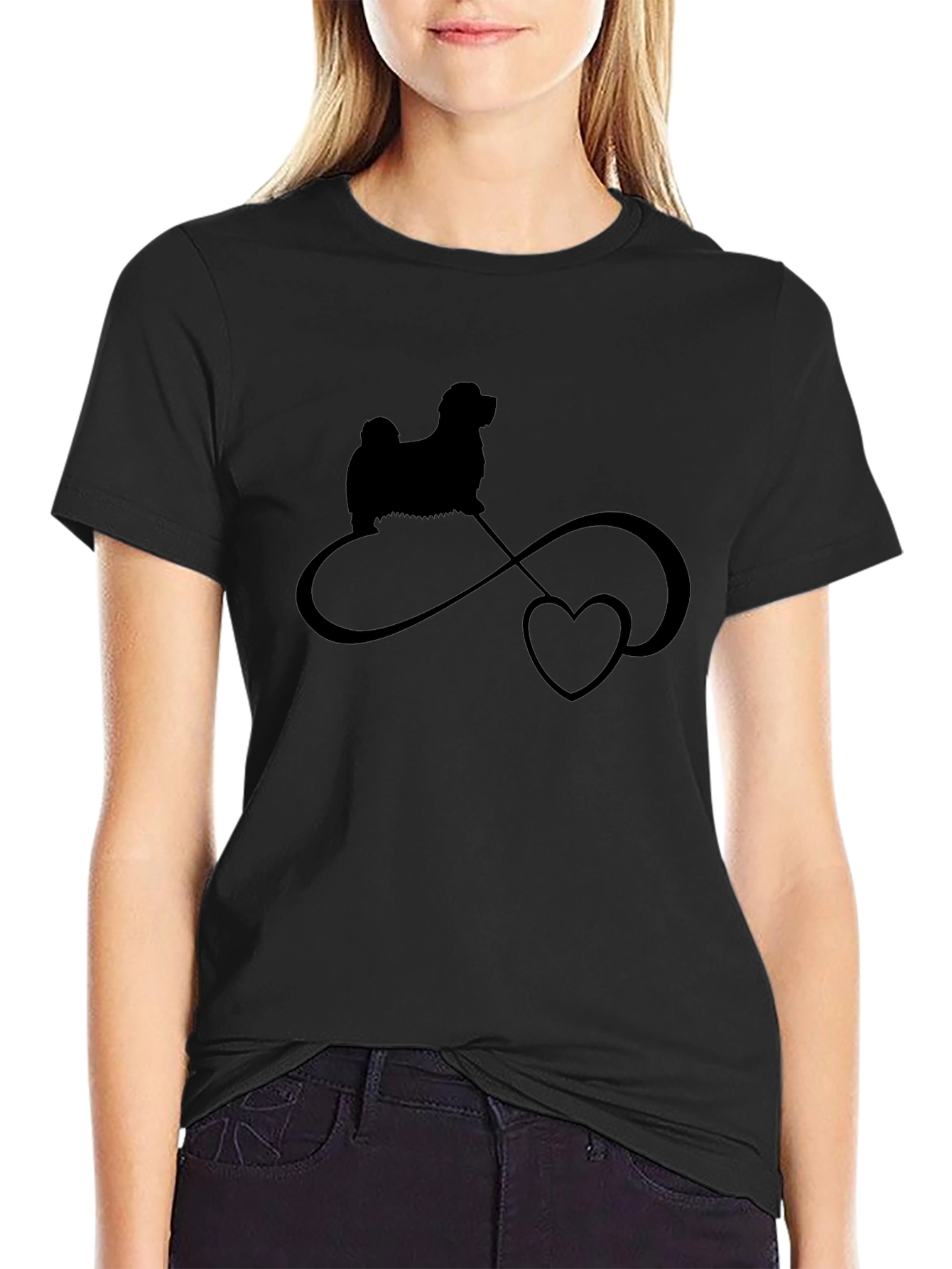 Dog Lover T-Shirt: Infinity Heart Design