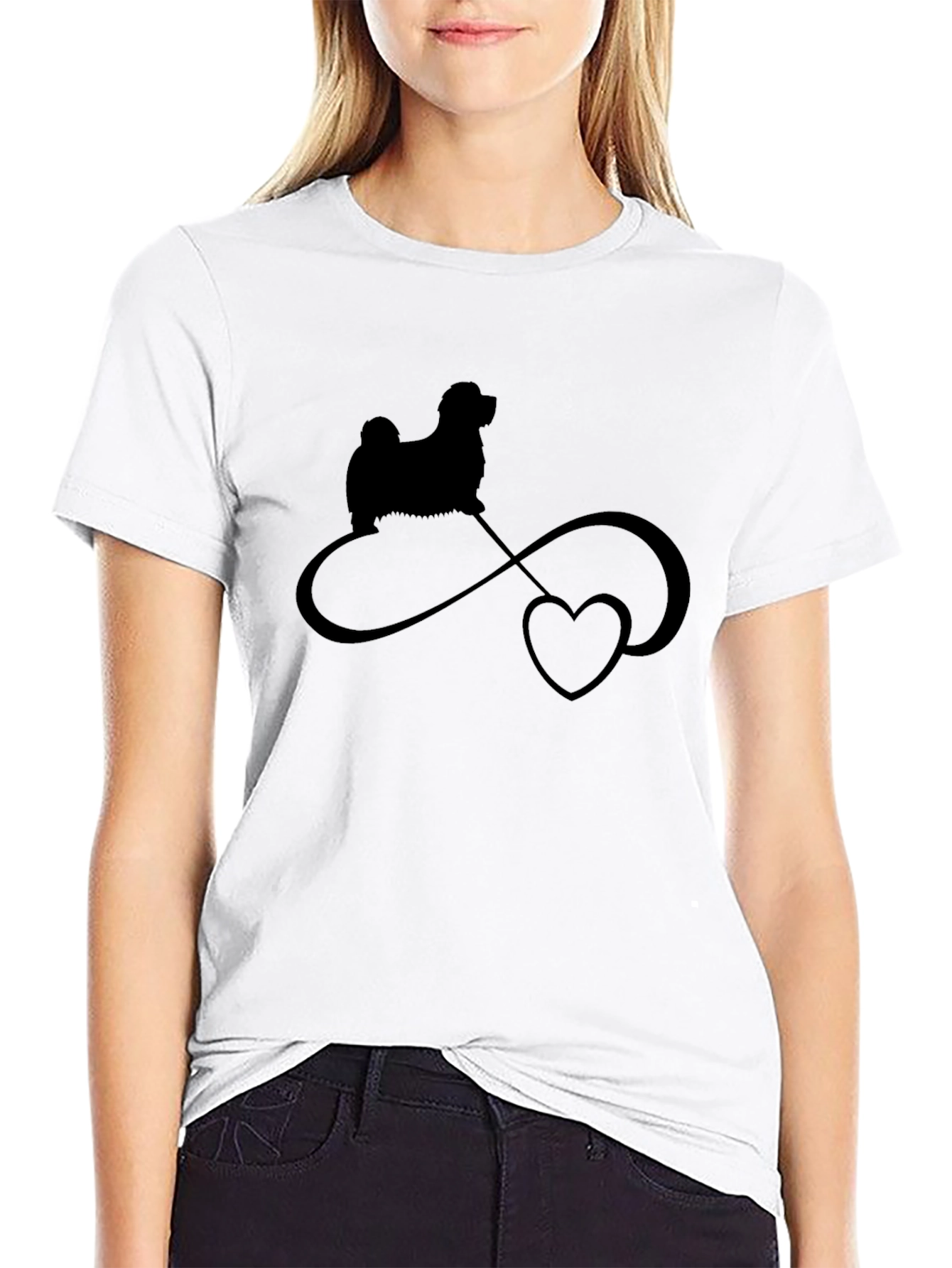 Dog Lover T-Shirt: Infinity Heart Design