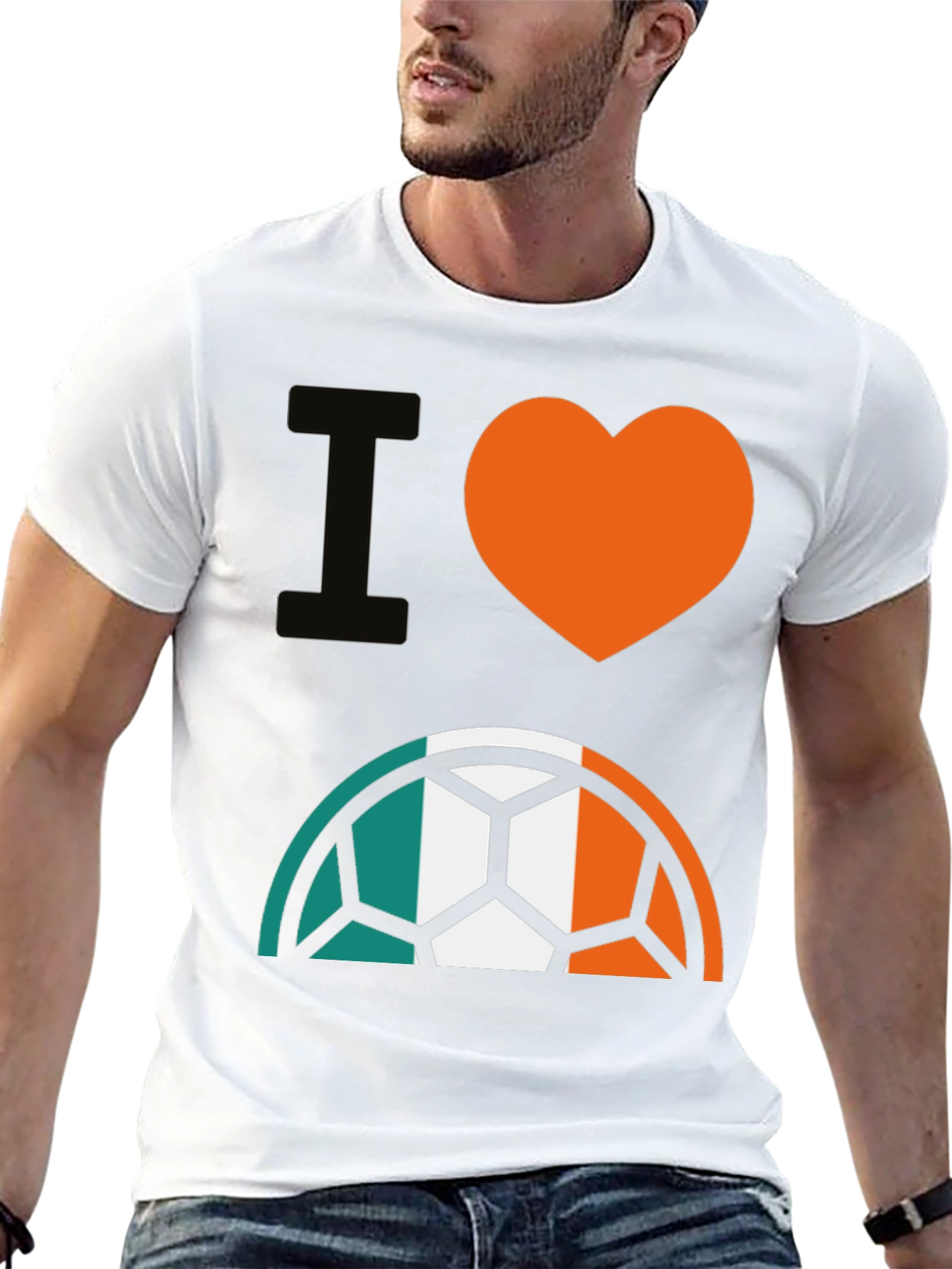Ireland Soccer Pride T-Shirt - I Heart Football
