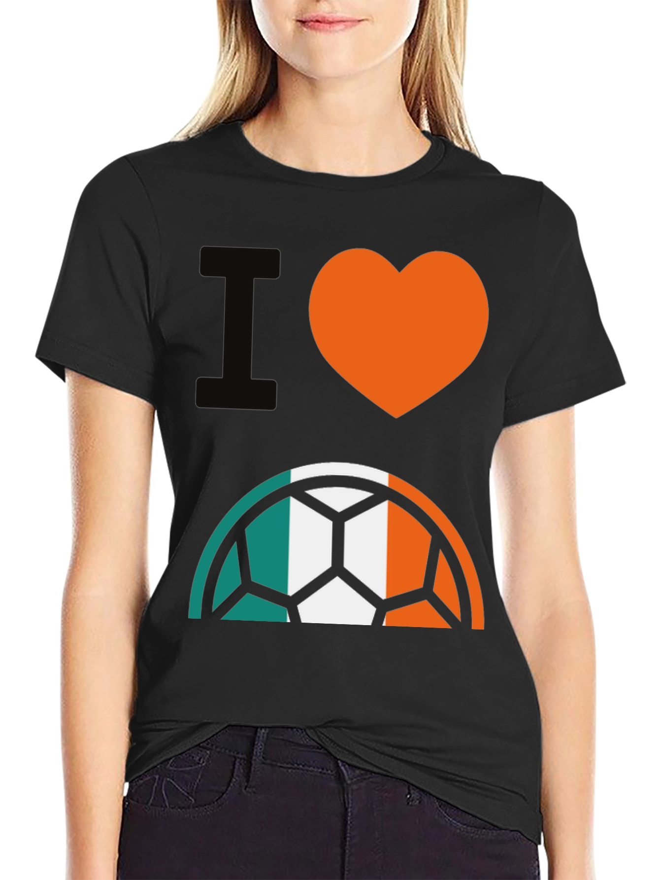 Ireland Soccer Pride T-Shirt - I Heart Football