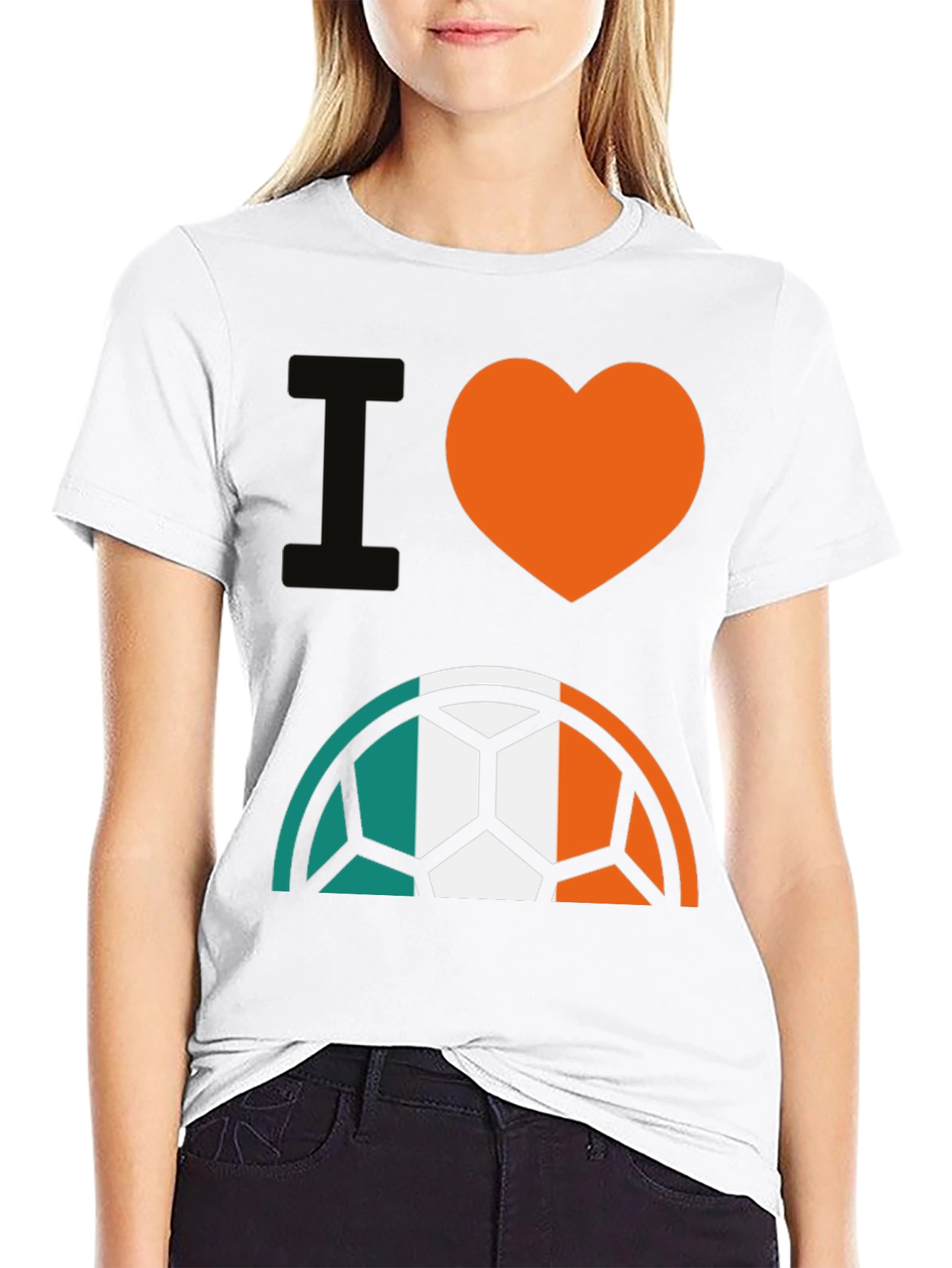 Ireland Soccer Pride T-Shirt - I Heart Football