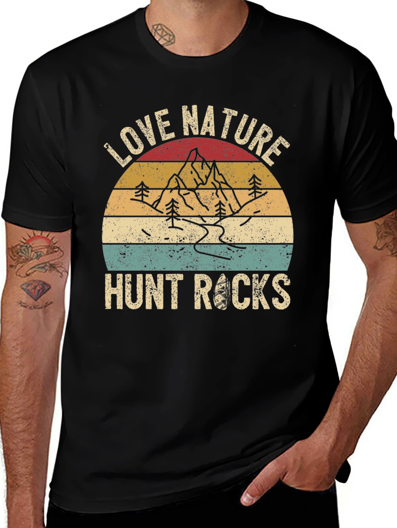 Love Nature Hunt Rocks Graphic Tee