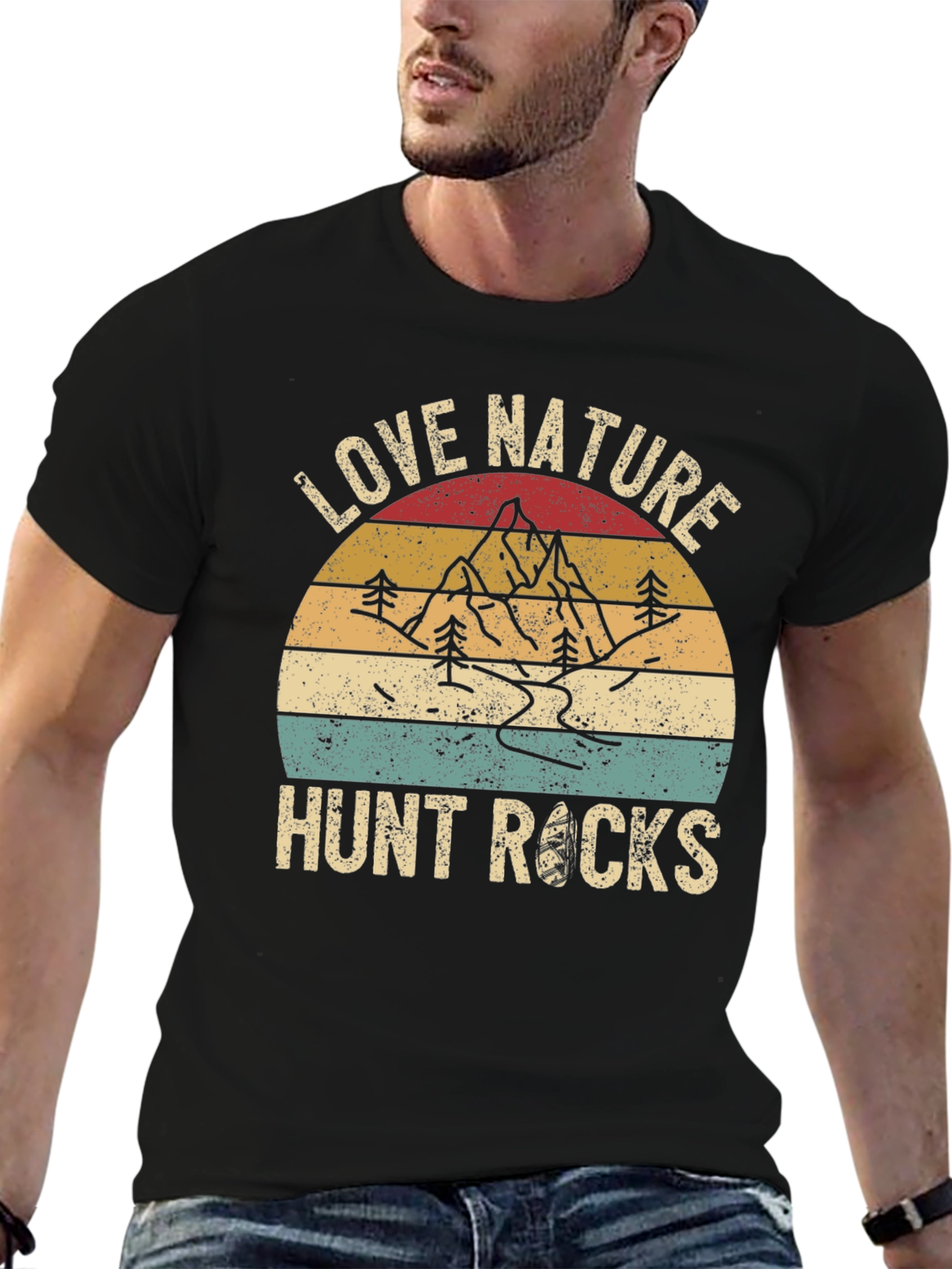 Love Nature Hunt Rocks Graphic Tee