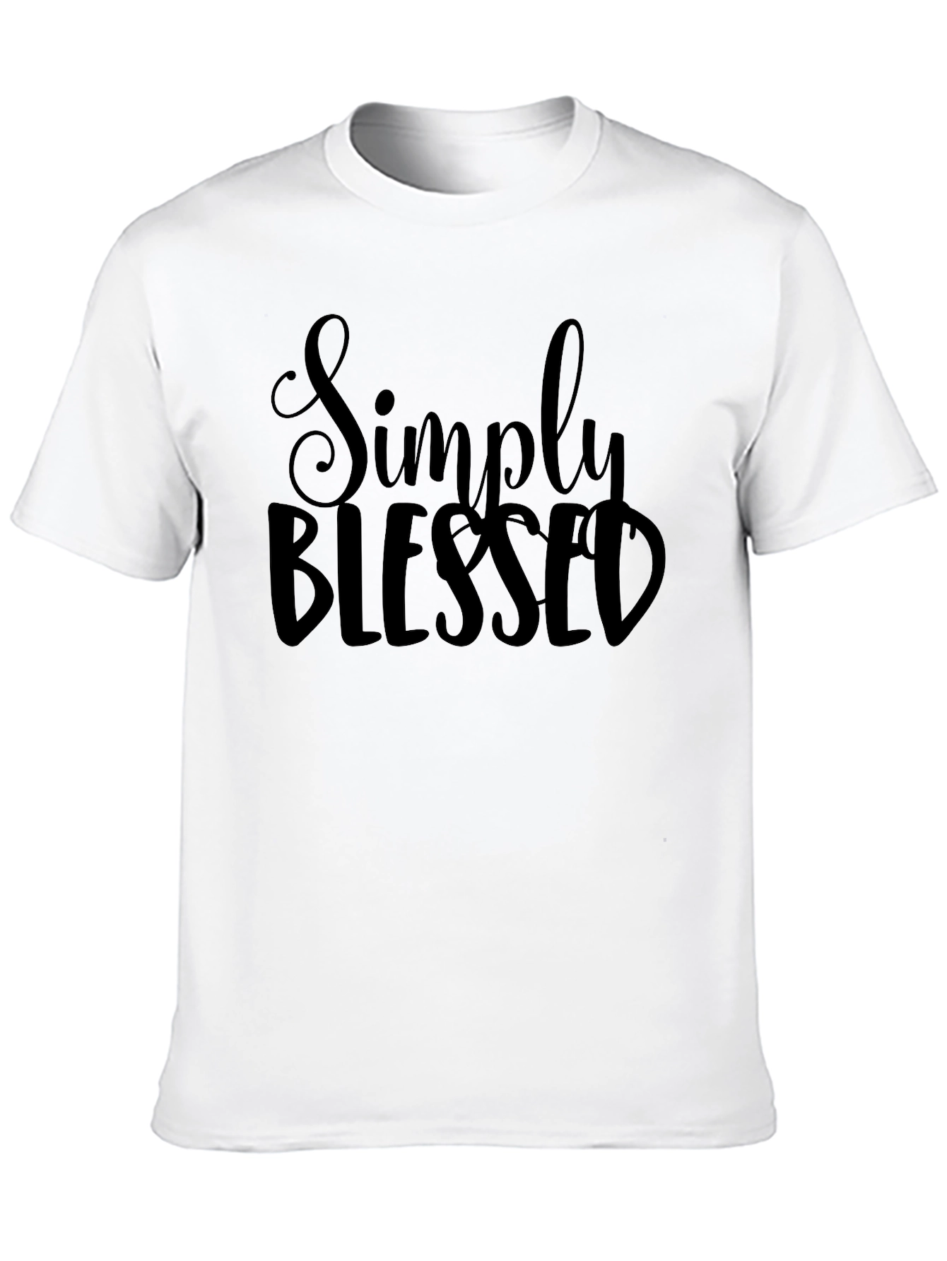 Simply Blessed Black Graphic T-Shirt