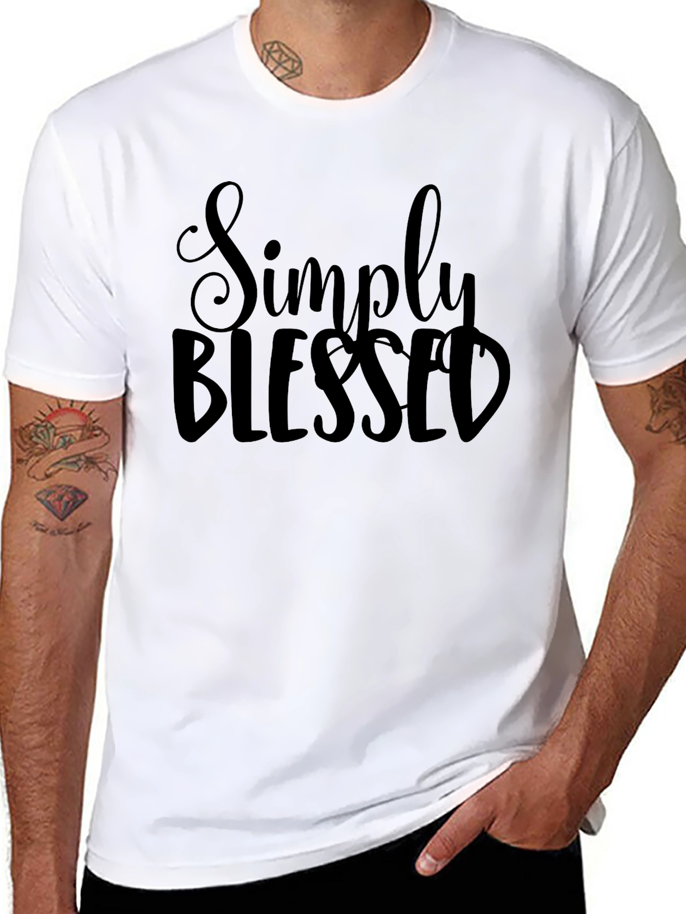 Simply Blessed Black Graphic T-Shirt