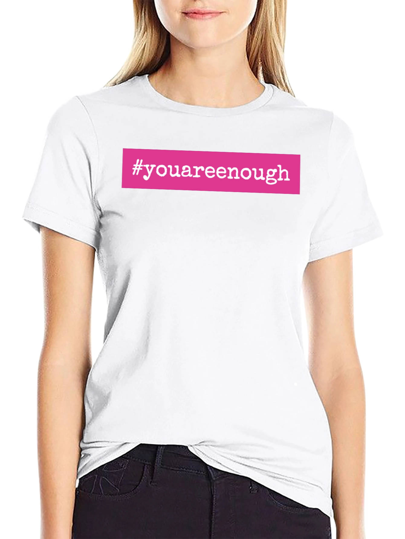 #youareenough Black T-Shirt - Motivational Tee