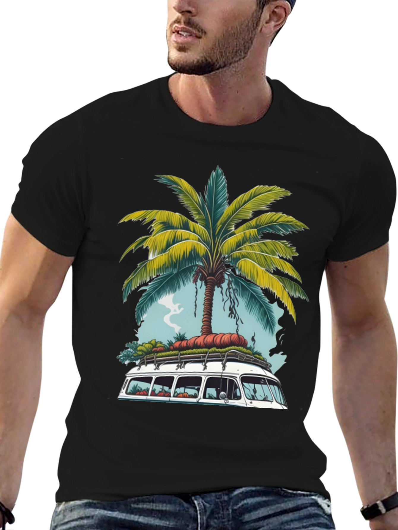 Tropical Van Life T-Shirt - Palm Tree Road Trip
