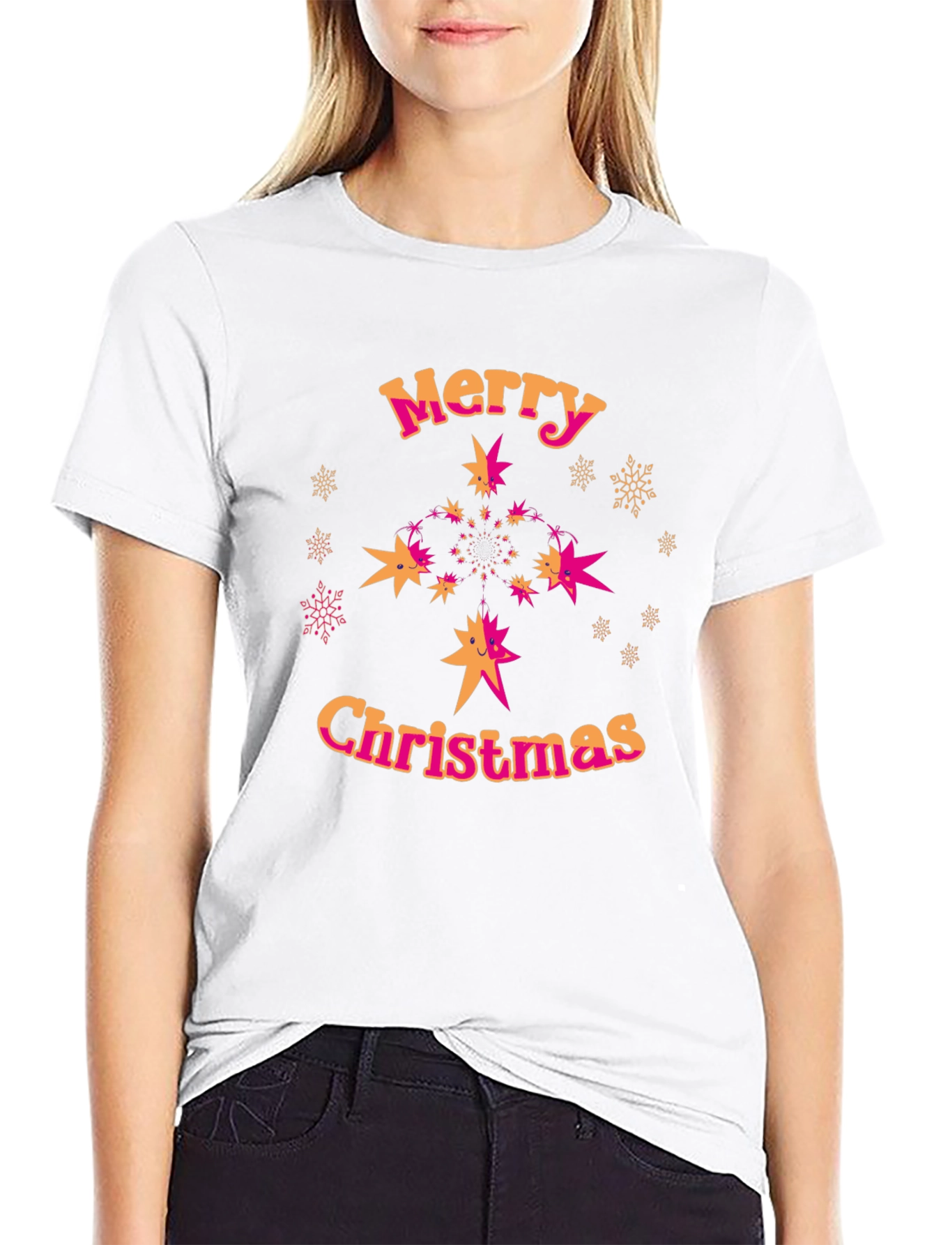 Merry Christmas Starburst Graphic Tee