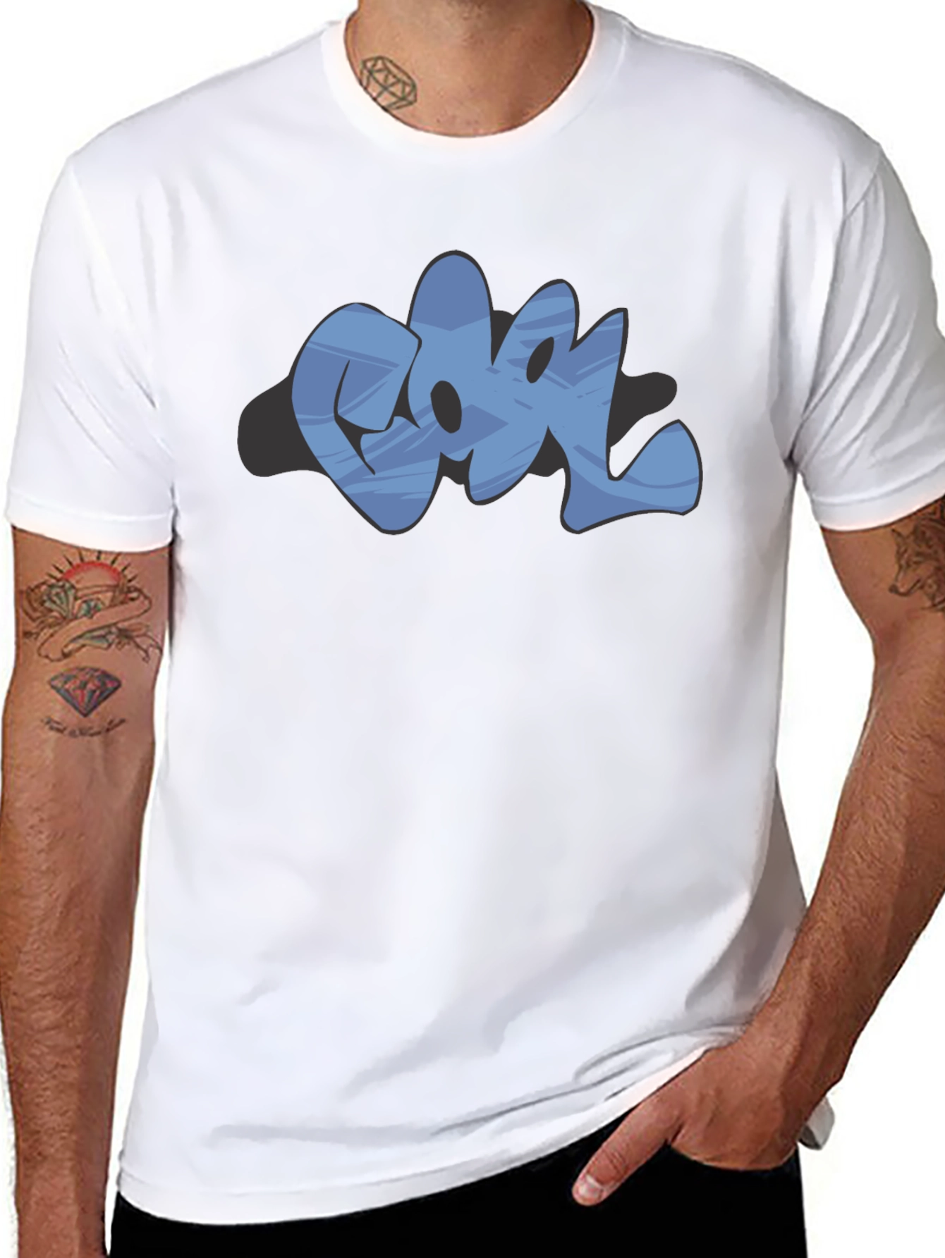 Cool Graffiti Graphic Black T-Shirt