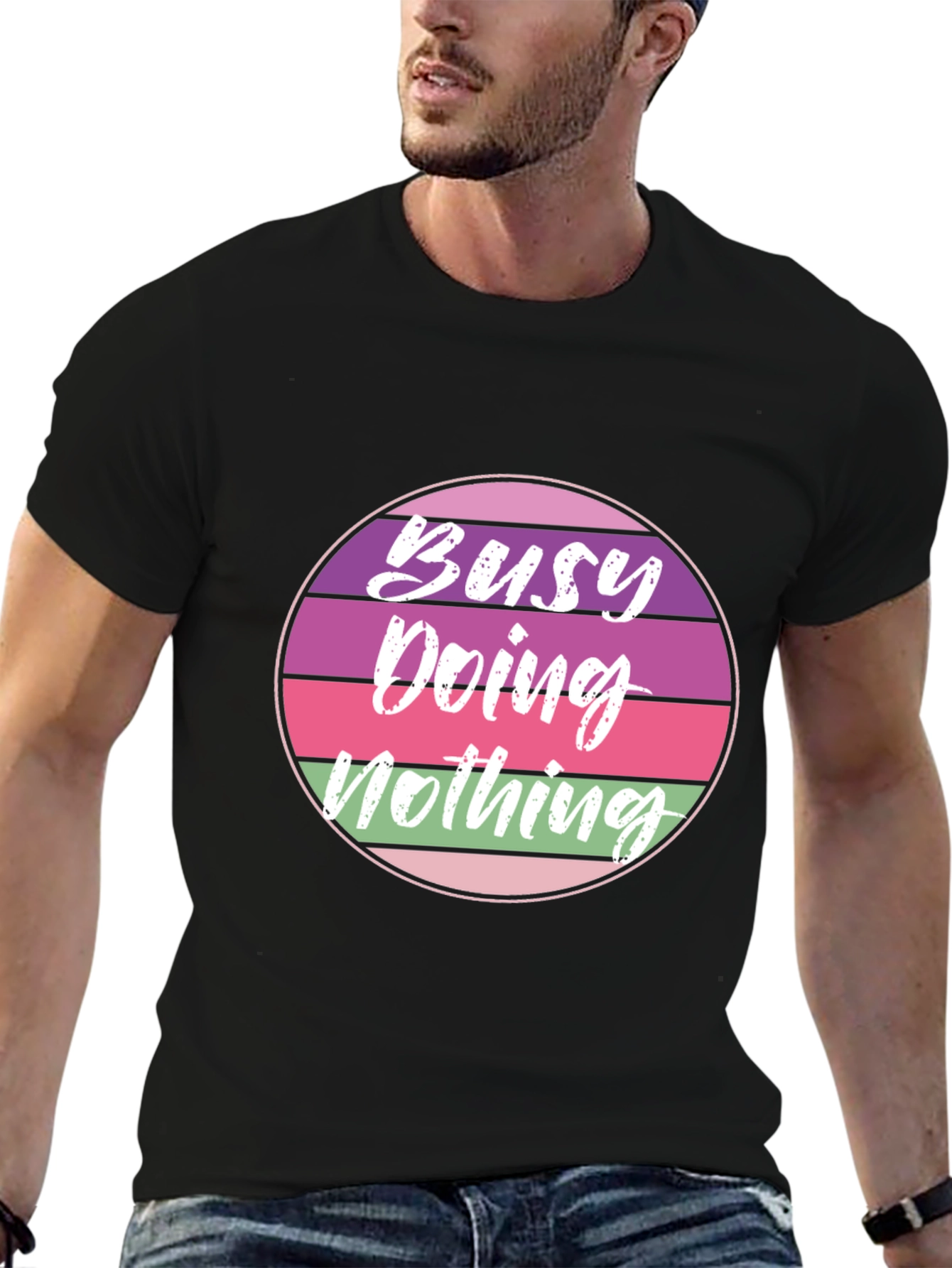 Busy Doing Nothing Retro T-Shirt