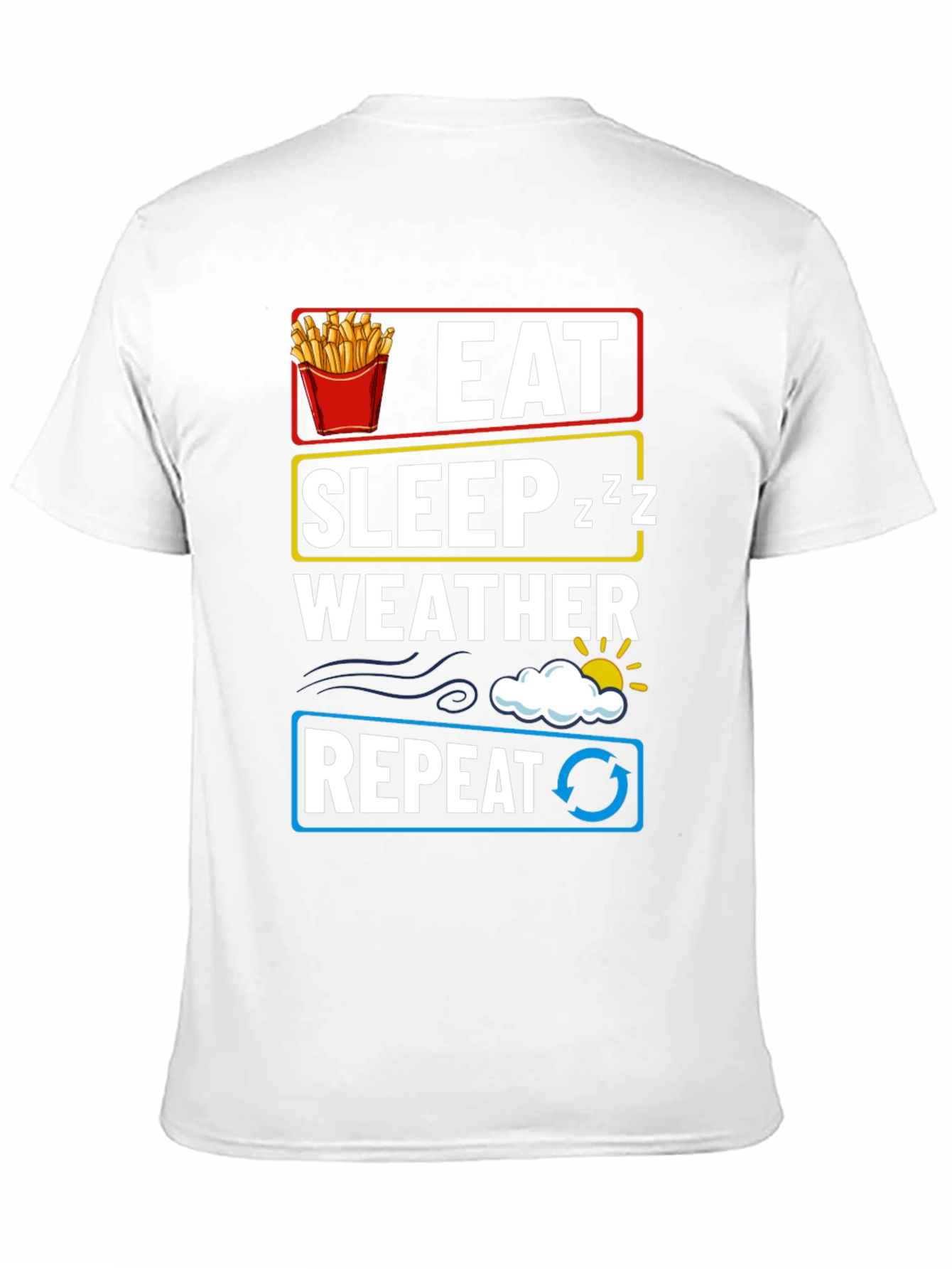 Eat Sleep Weather Repeat Graphic T-Shirt