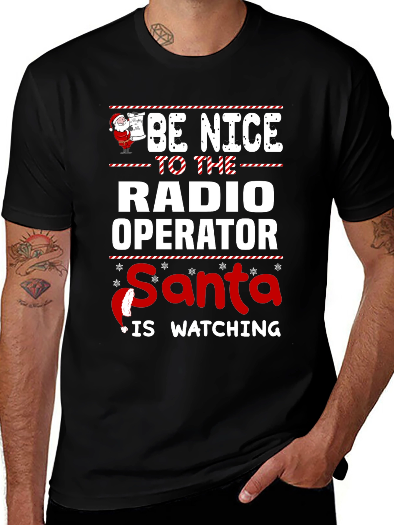 Be Nice to The Radio Operator Santa T-Shirt