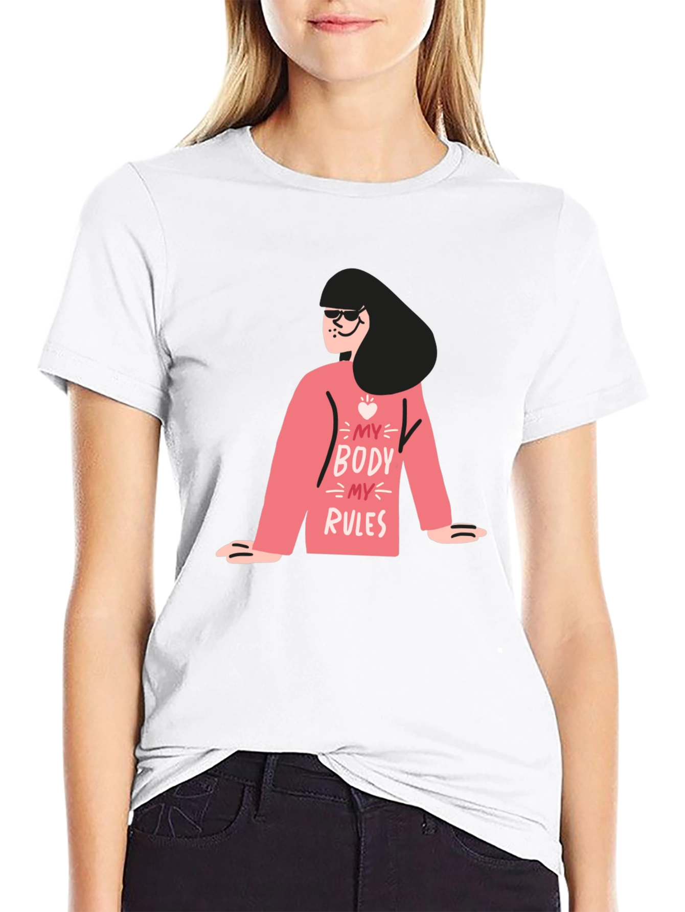 My Body My Rules Graphic Tee - Black