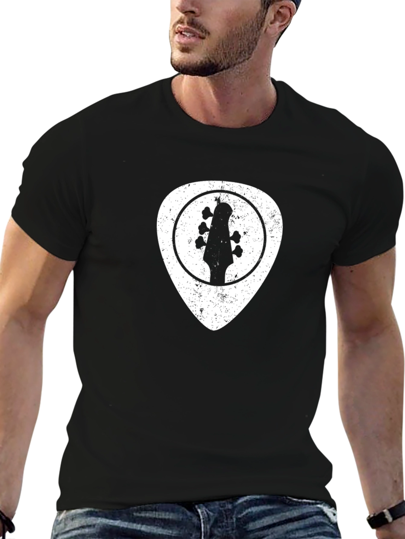 Bass Guitar Pick T-Shirt - Musician Tee