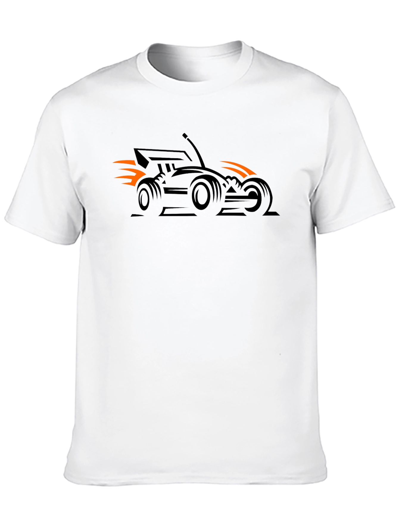 RC Car Flames Black T-Shirt - Race Ready!