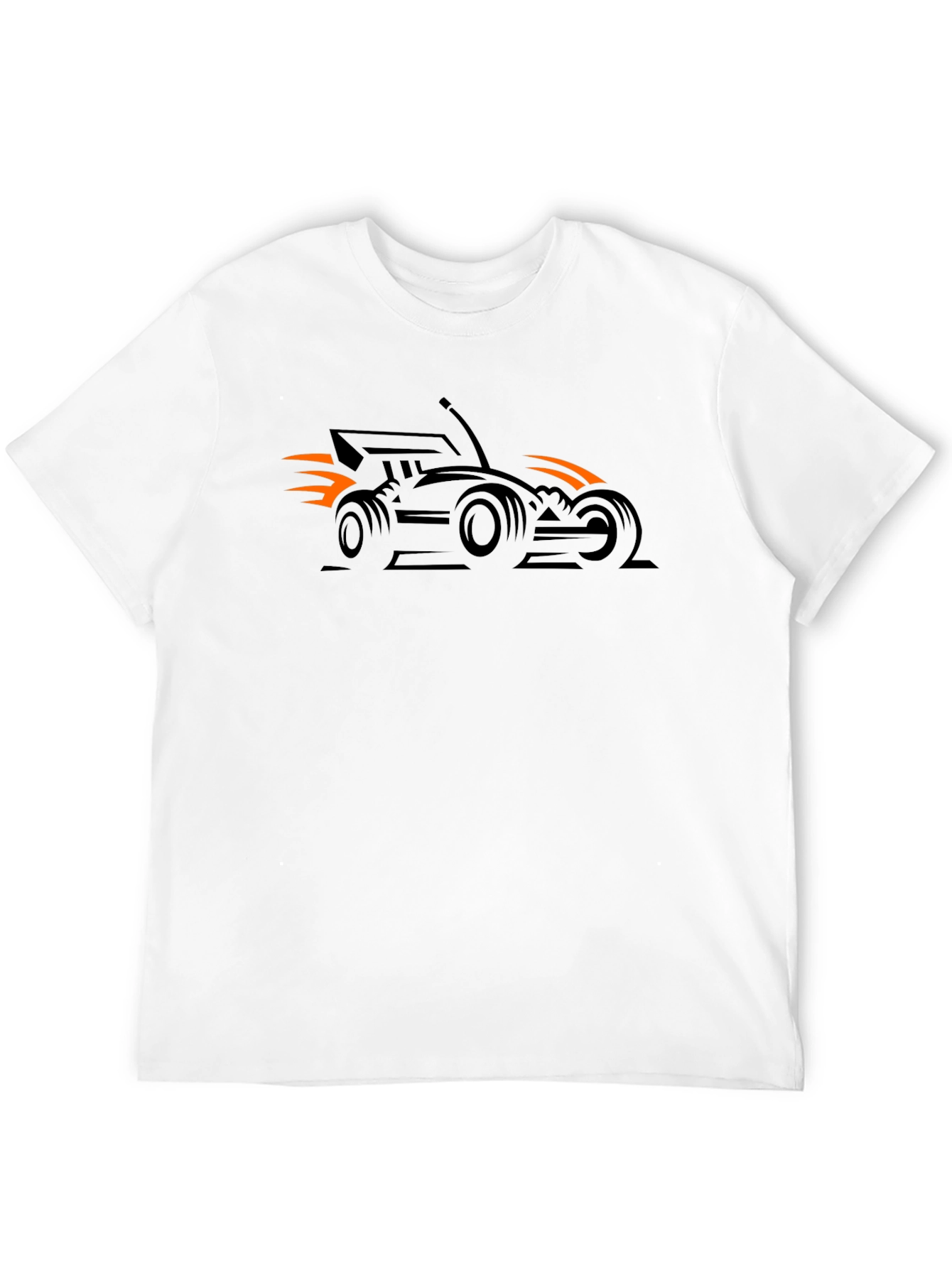 RC Car Flames Black T-Shirt - Race Ready!