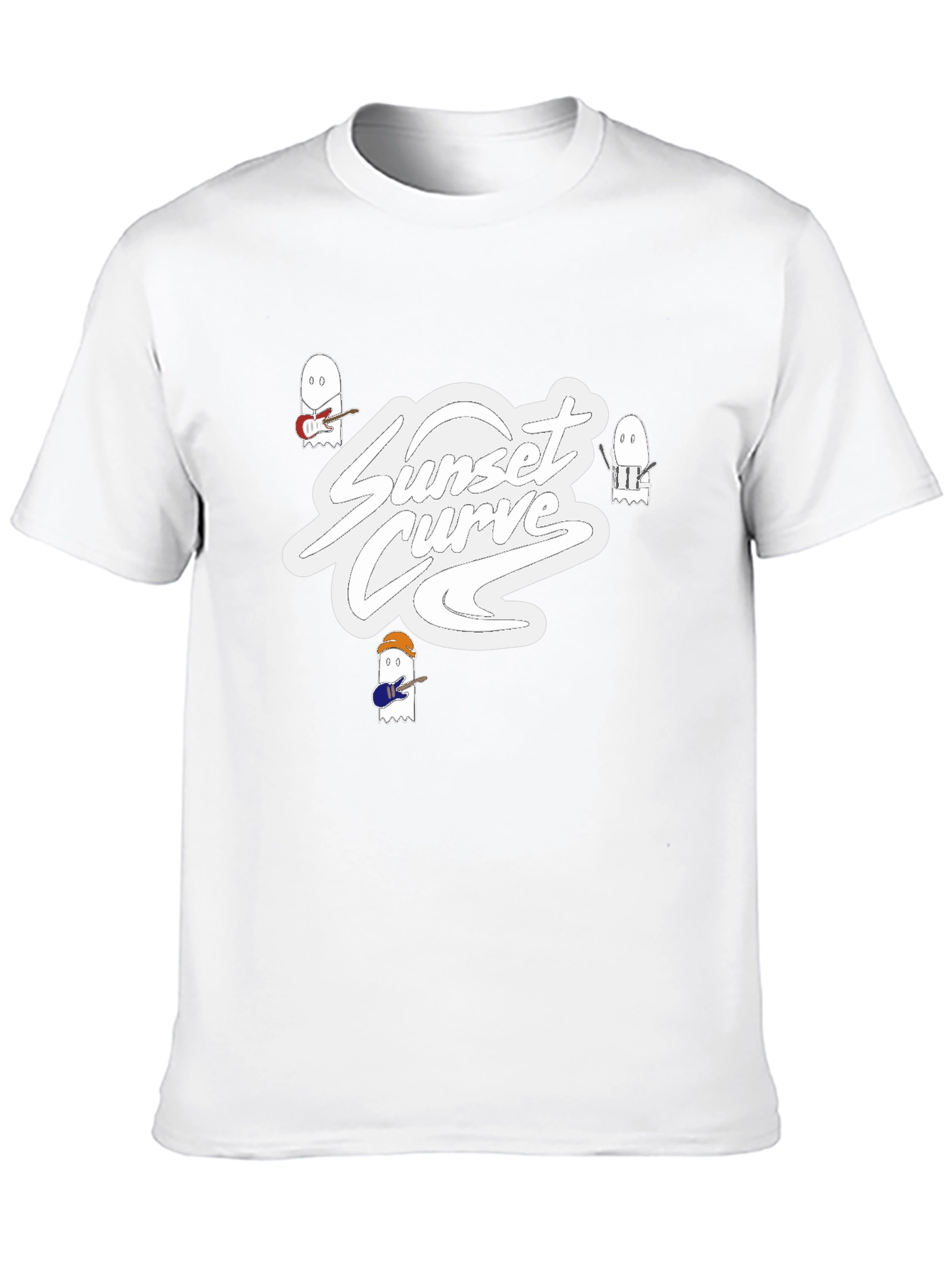 Sunset Curve Band T-Shirt - Ghostly Musical Style