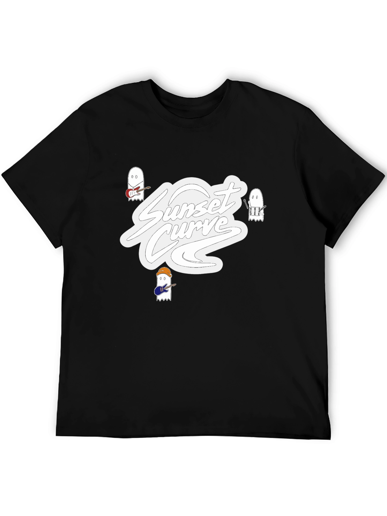 Sunset Curve Band T-Shirt - Ghostly Musical Style