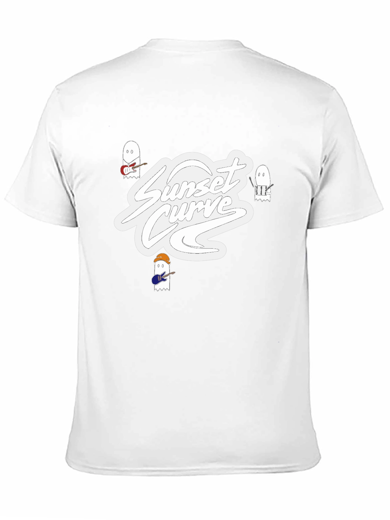 Sunset Curve Band T-Shirt - Ghostly Musical Style
