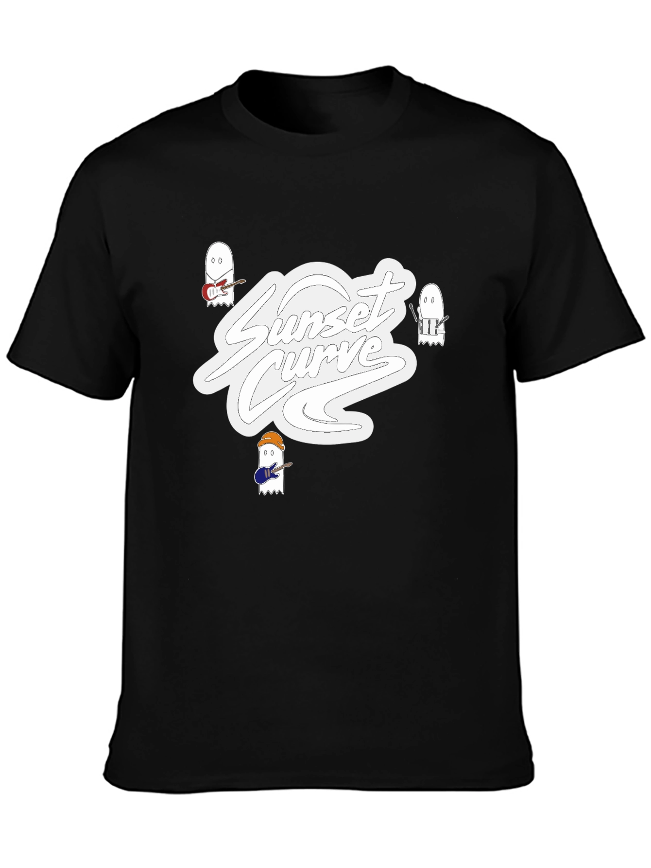 Sunset Curve Band T-Shirt - Ghostly Musical Style