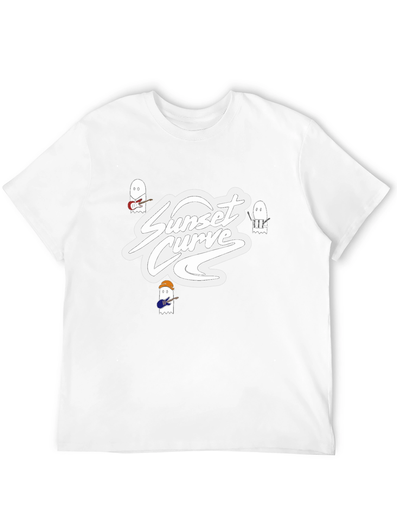 Sunset Curve Band T-Shirt - Ghostly Musical Style