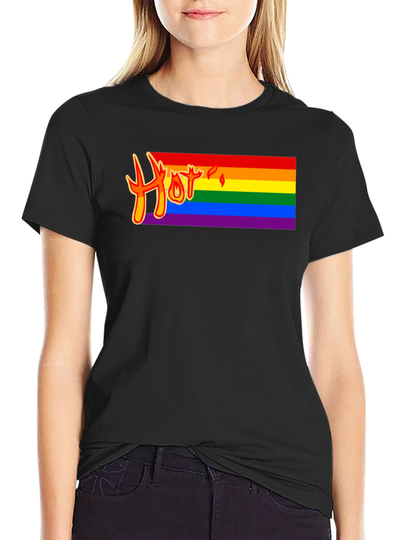 Hot Pride Rainbow Graphic Tee