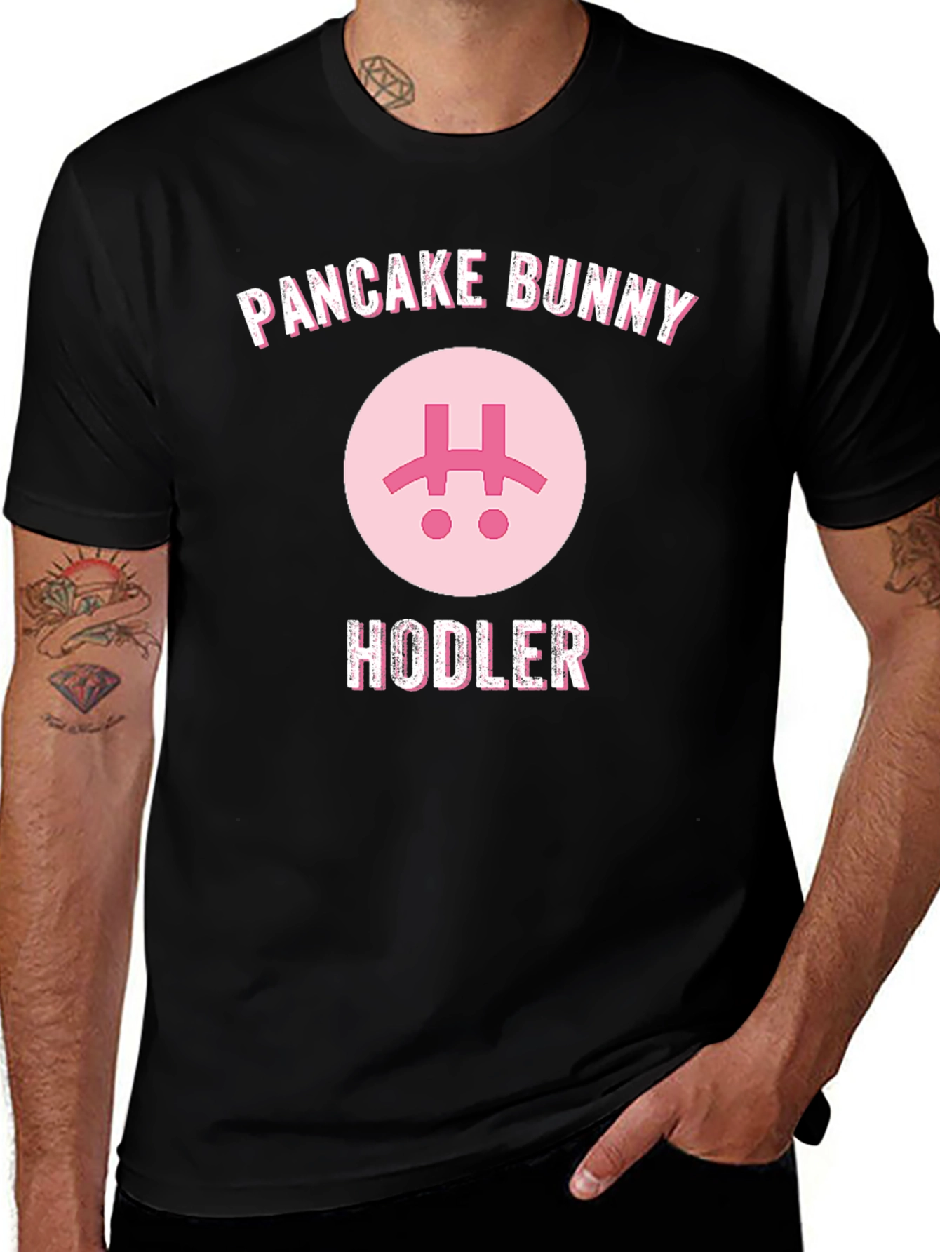 Pancake Bunny HODLER Black T-Shirt