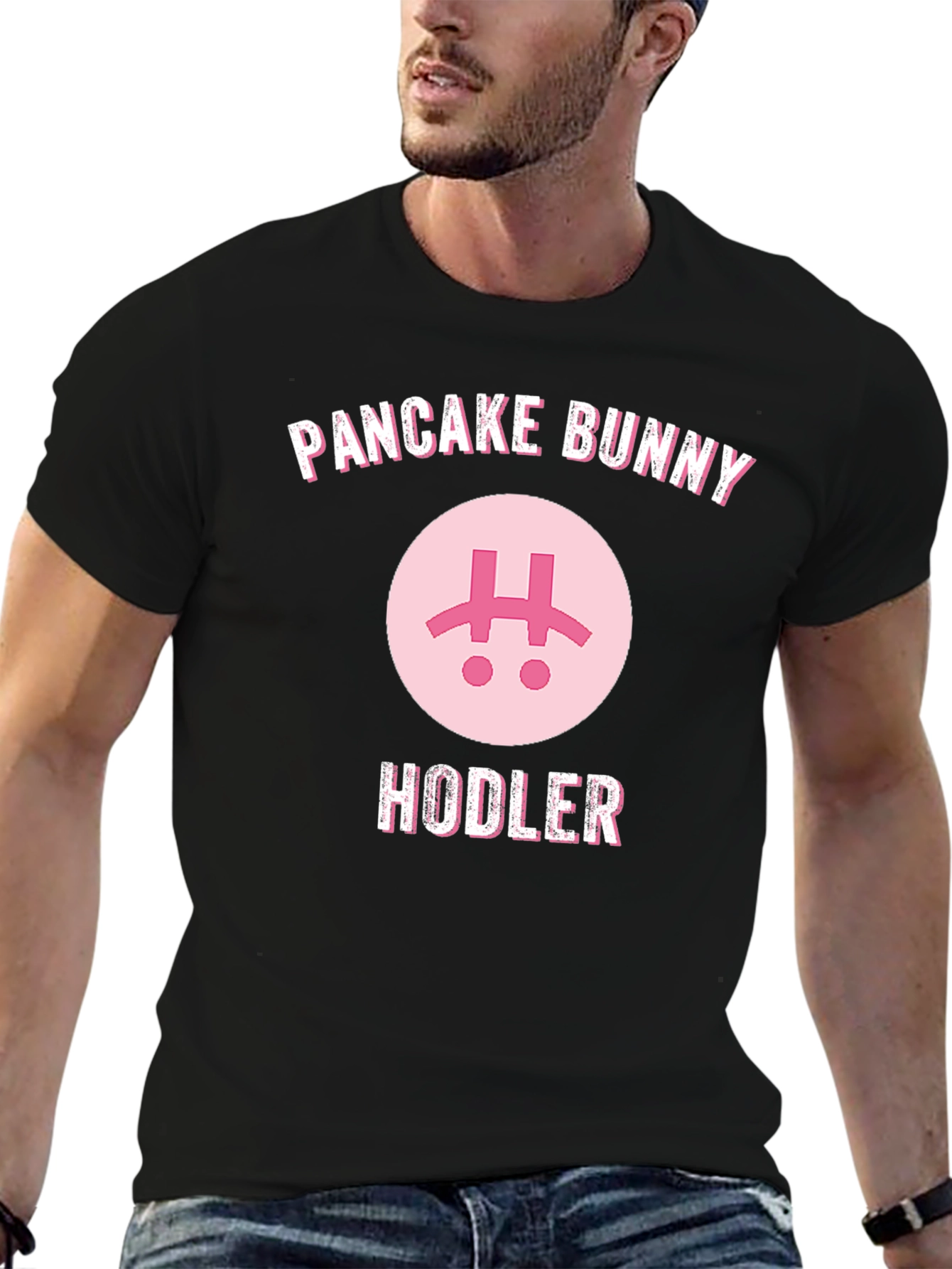 Pancake Bunny HODLER Black T-Shirt