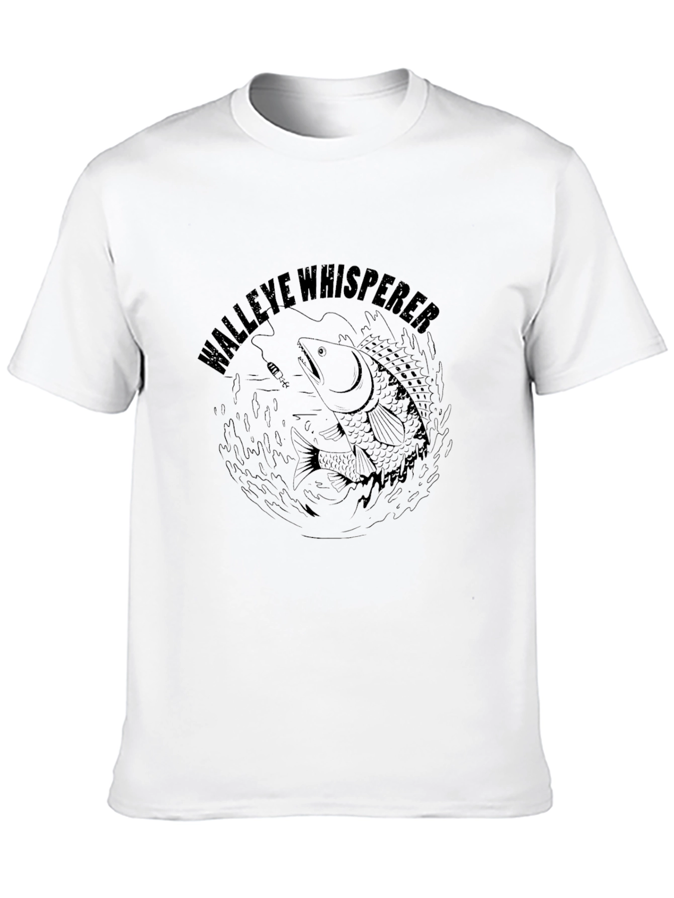Walleye Whisperer Black T-Shirt