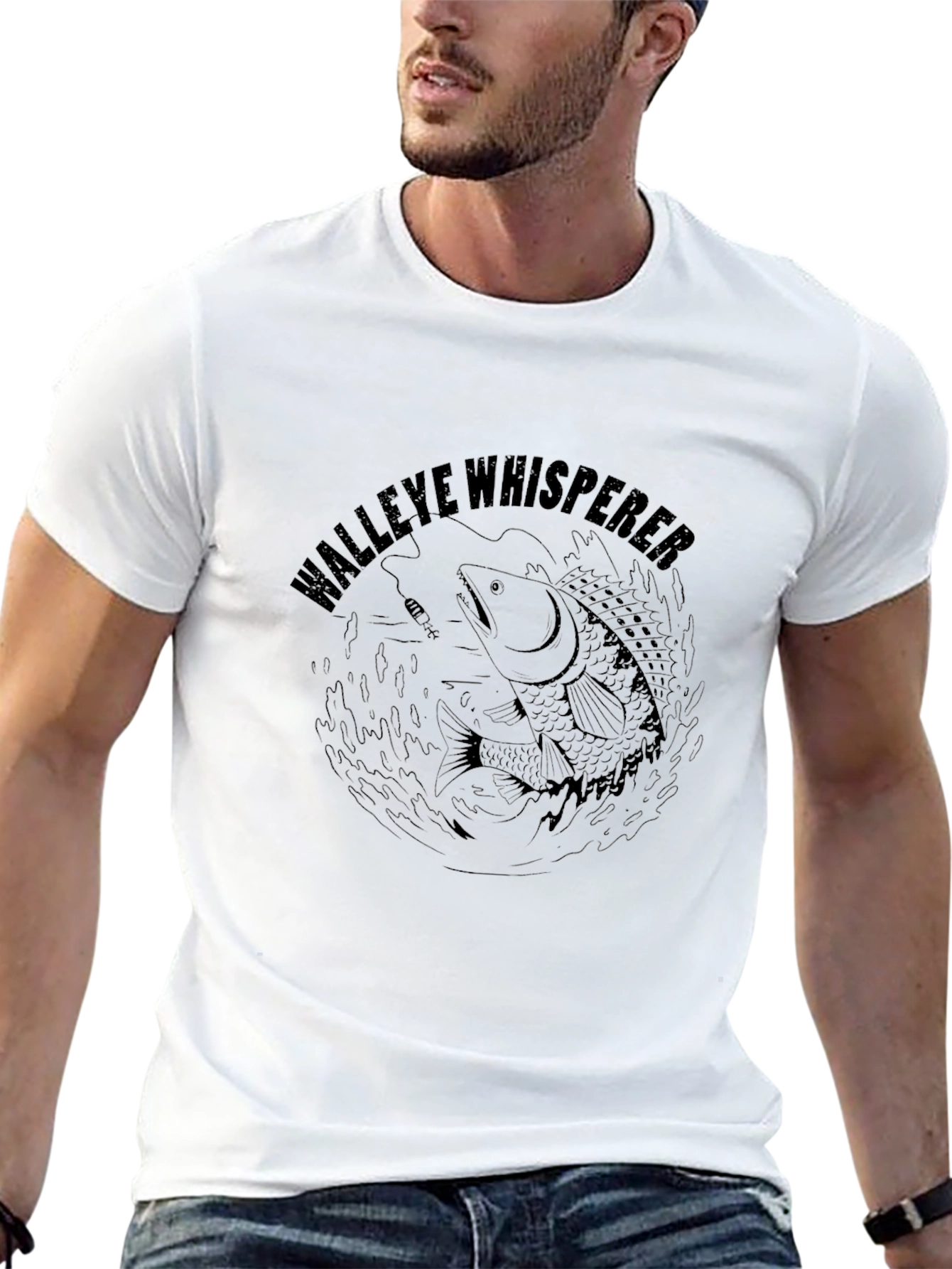 Walleye Whisperer Black T-Shirt