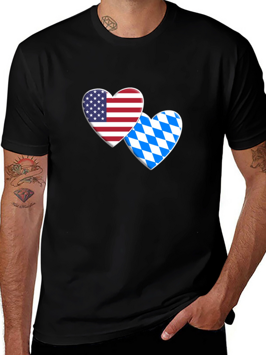 USA & Bavarian Heart T-Shirt
