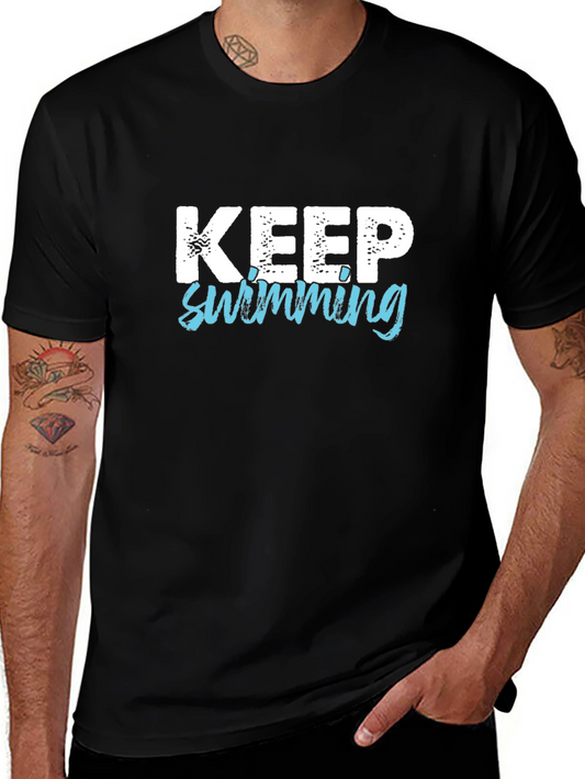 Keep Swimming Graphic Tee - Black T-Shirt
