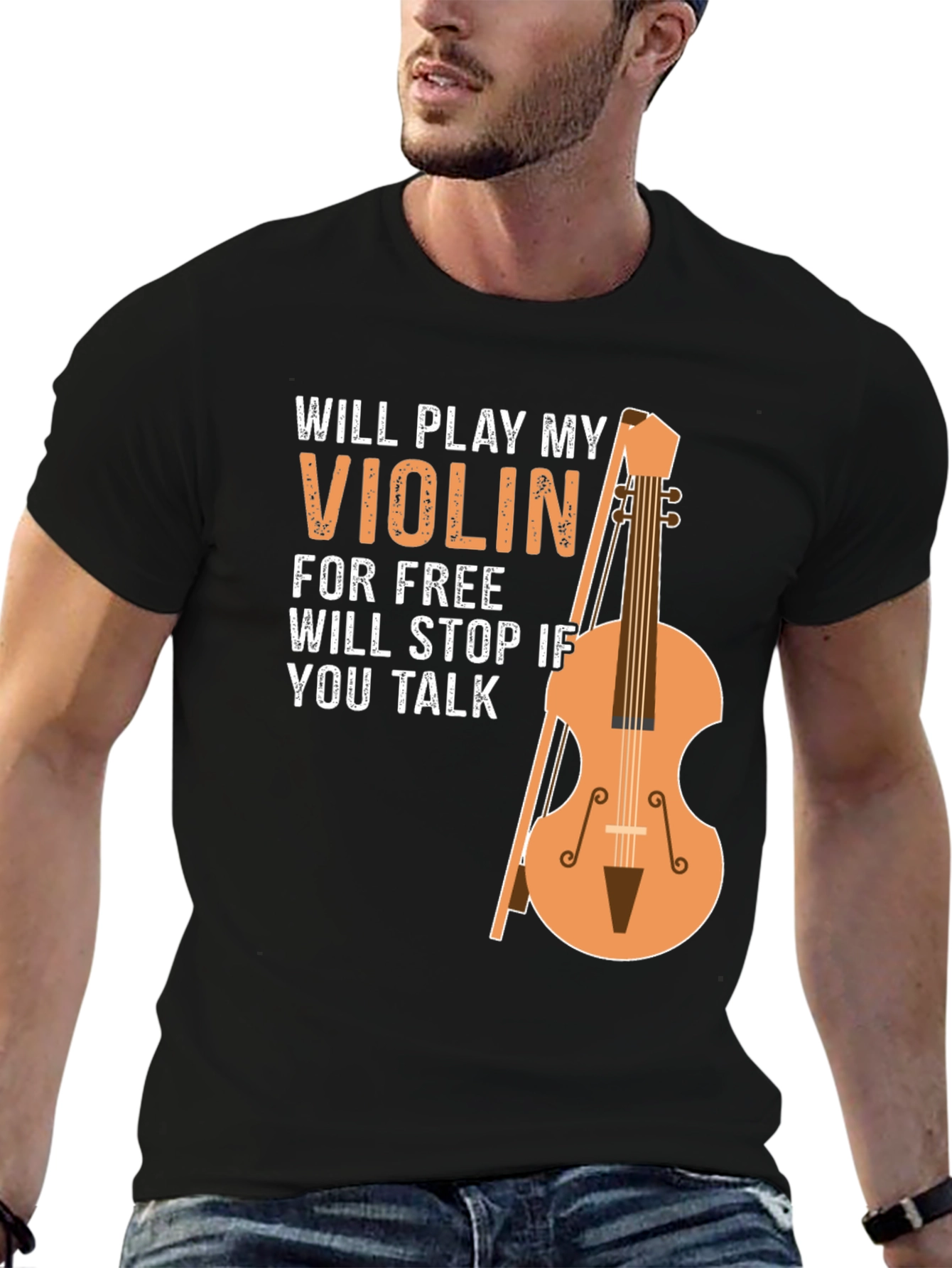 Will Play My Violin Graphic Tee