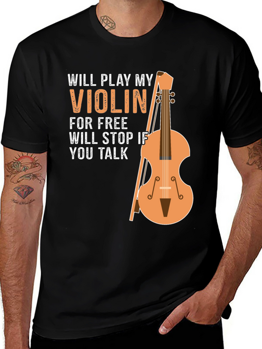 Will Play My Violin Graphic Tee