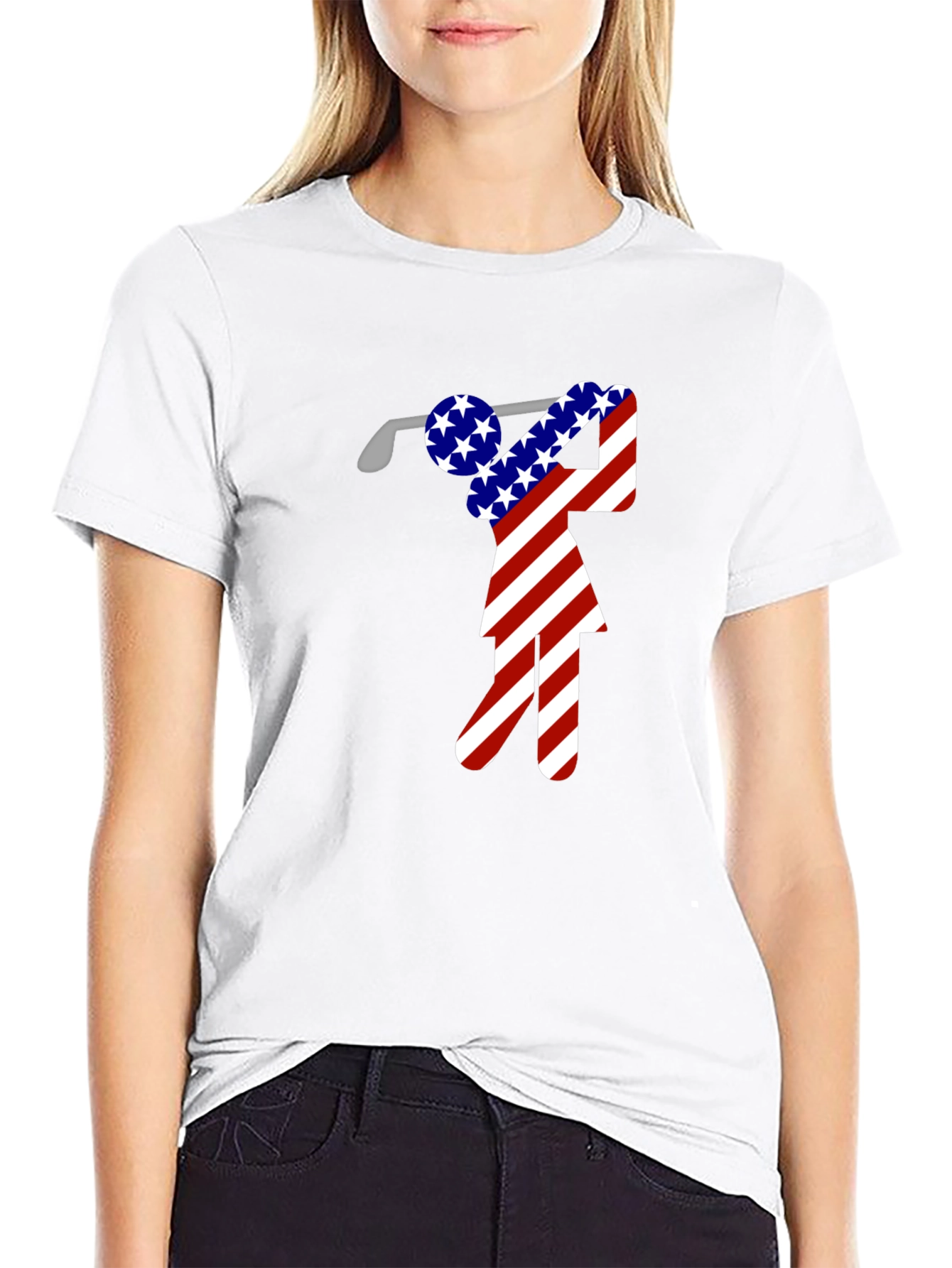 American Flag Golf T-Shirt