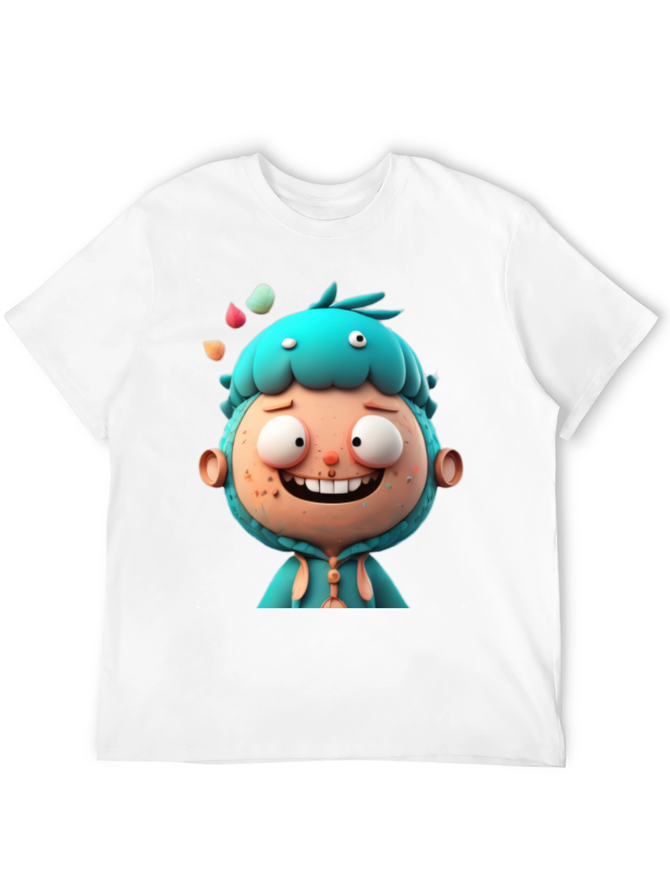 Cartoon Character Graphic Tee - Unisex Black T-Shirt