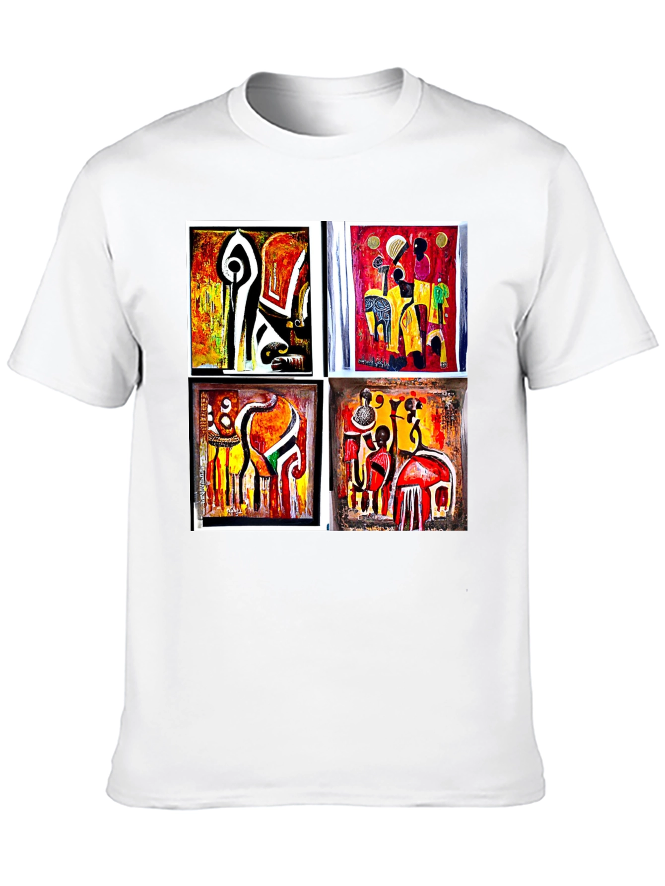 Abstract Art Collage Black Tee