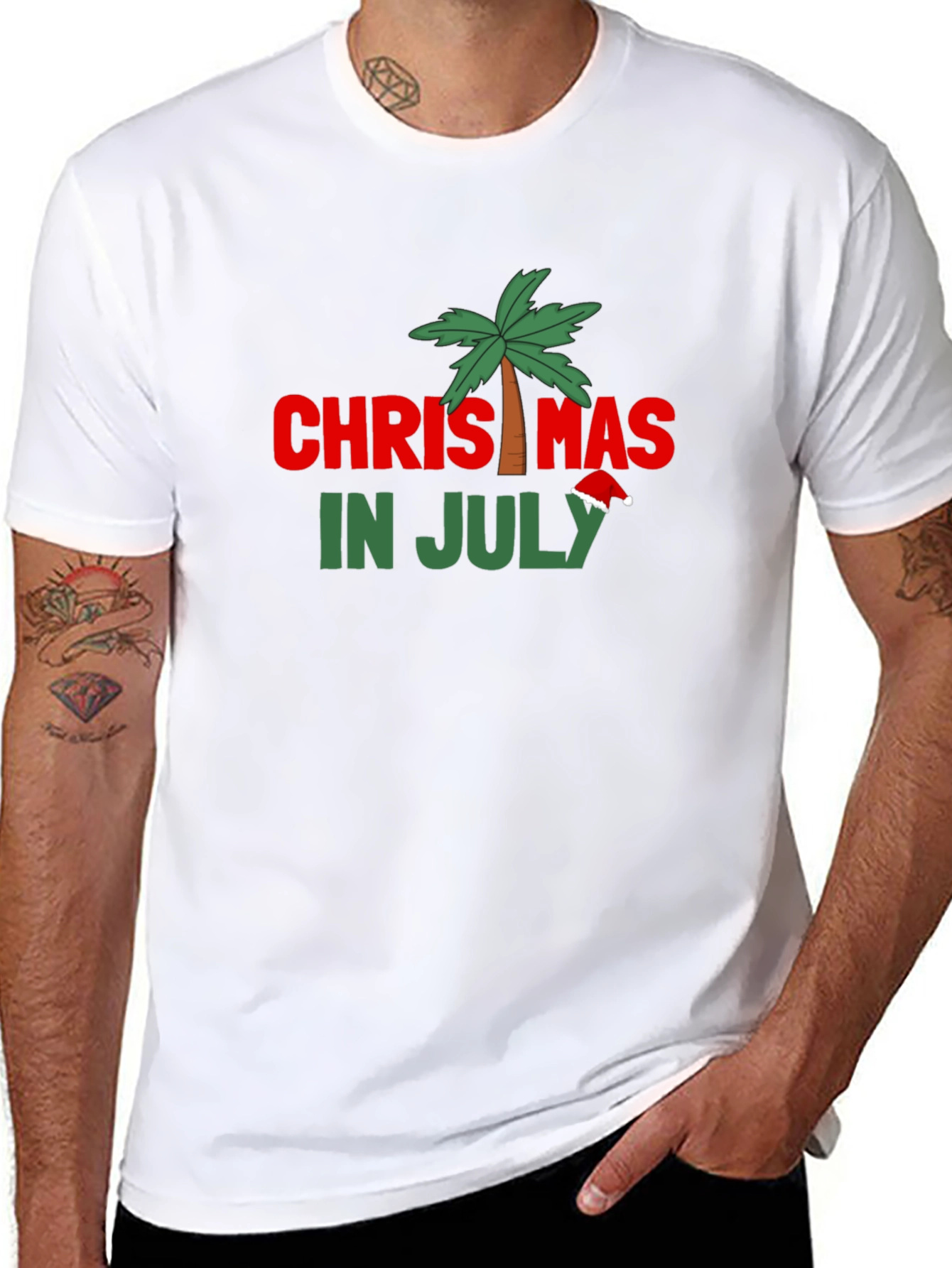 Christmas in July Black T-Shirt