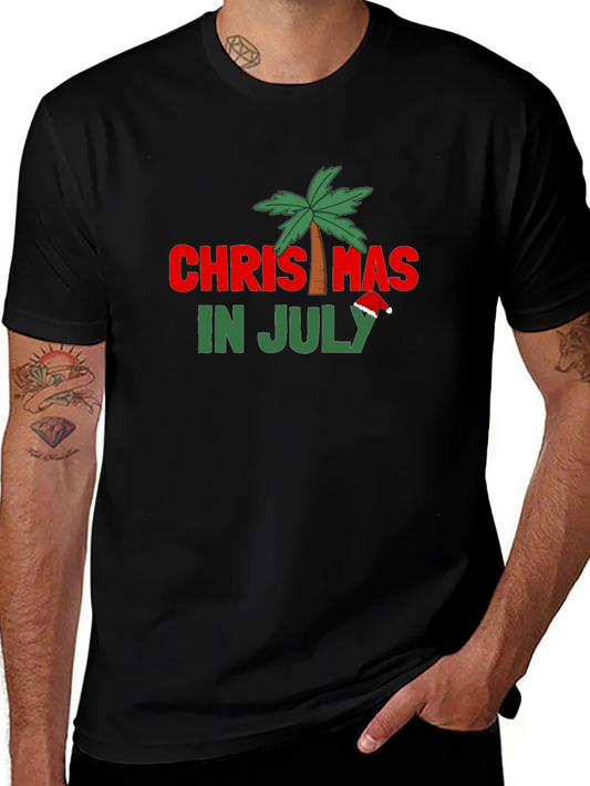 Christmas in July Black T-Shirt