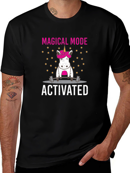 Magical Mode Activated Unicorn Gym T-Shirt