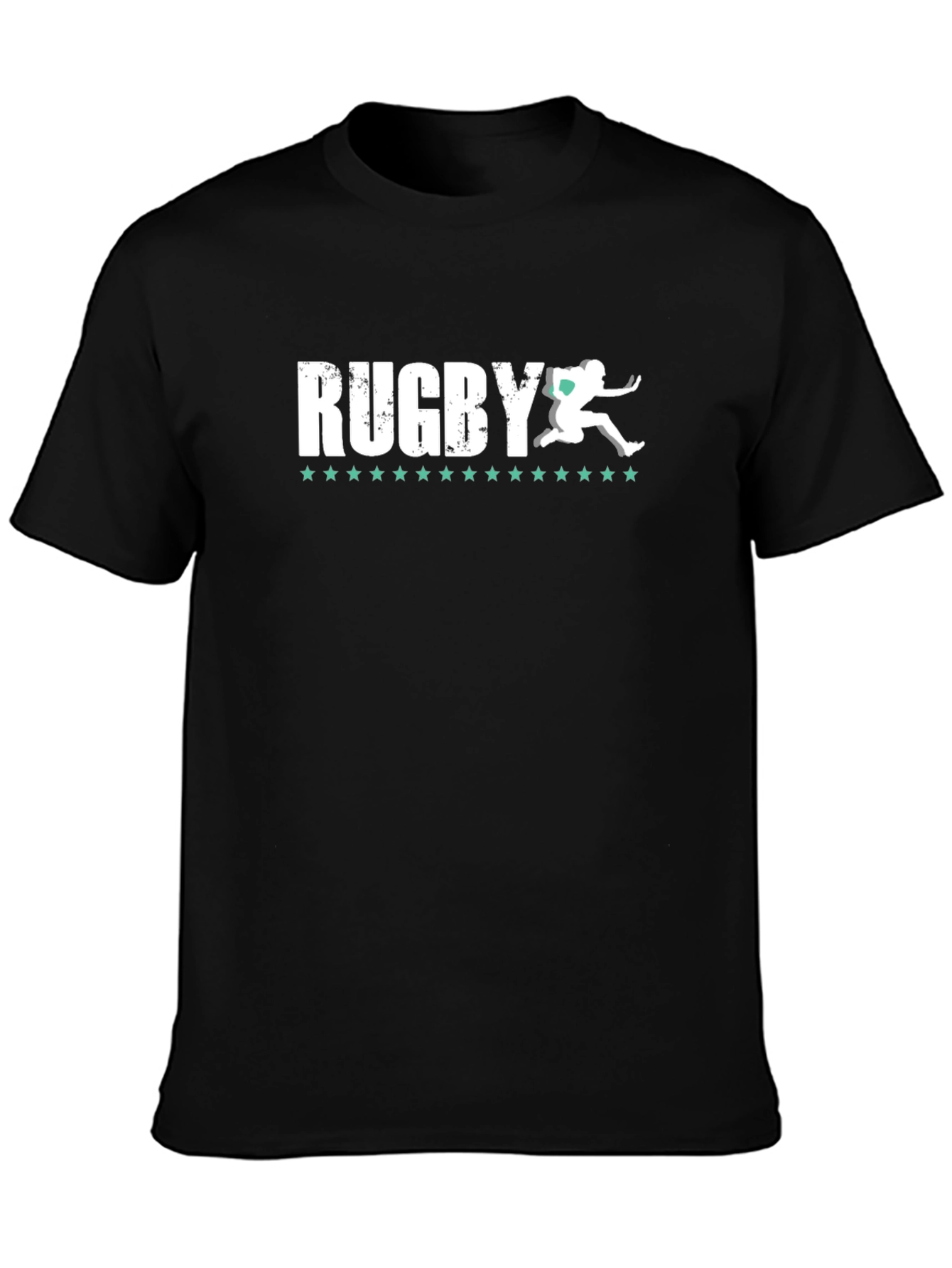 Rugby Graphic T-Shirt - Athlete Silhouette