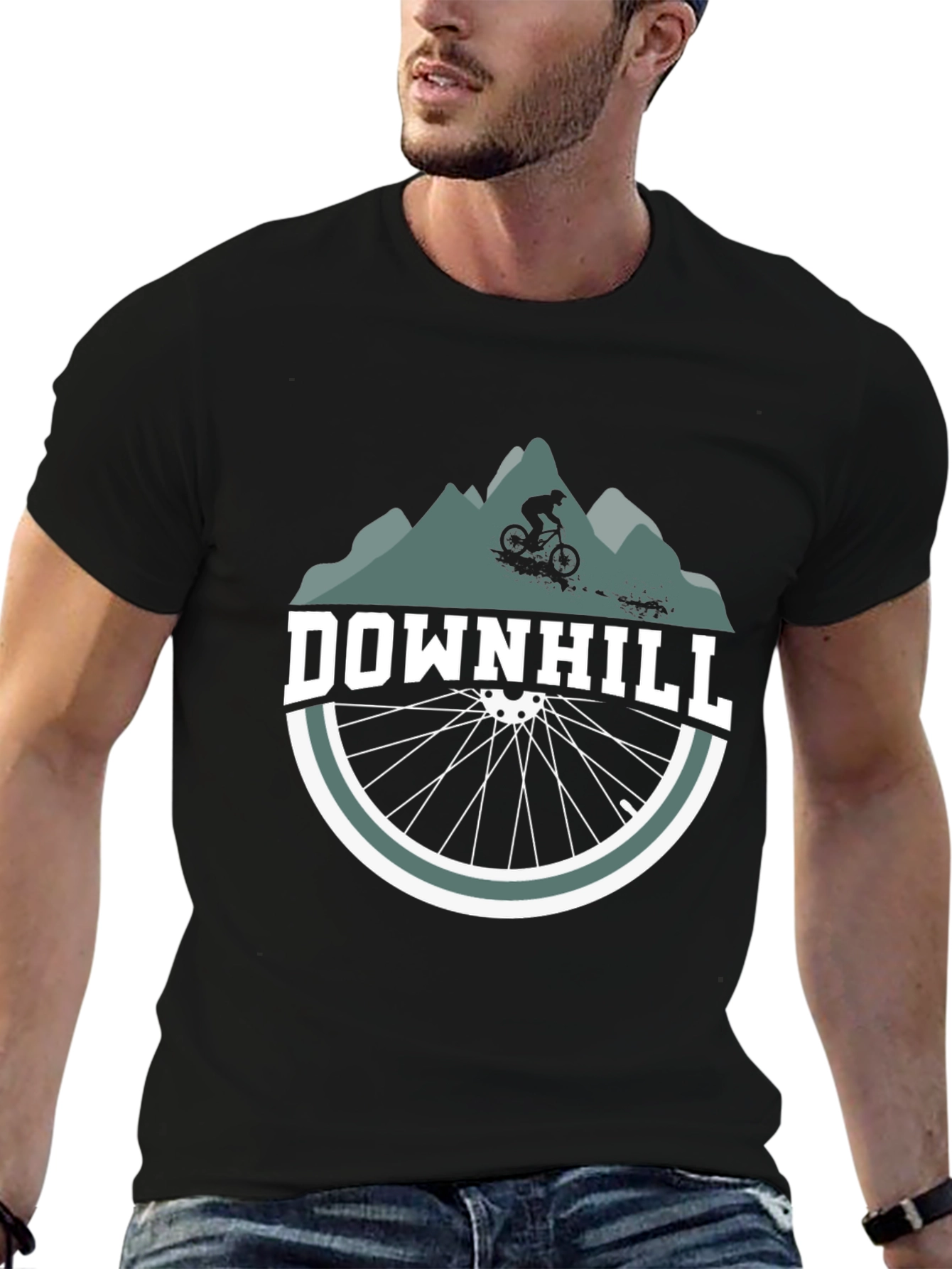 Downhill Mountain Bike Graphic Tee - Ride the Trails