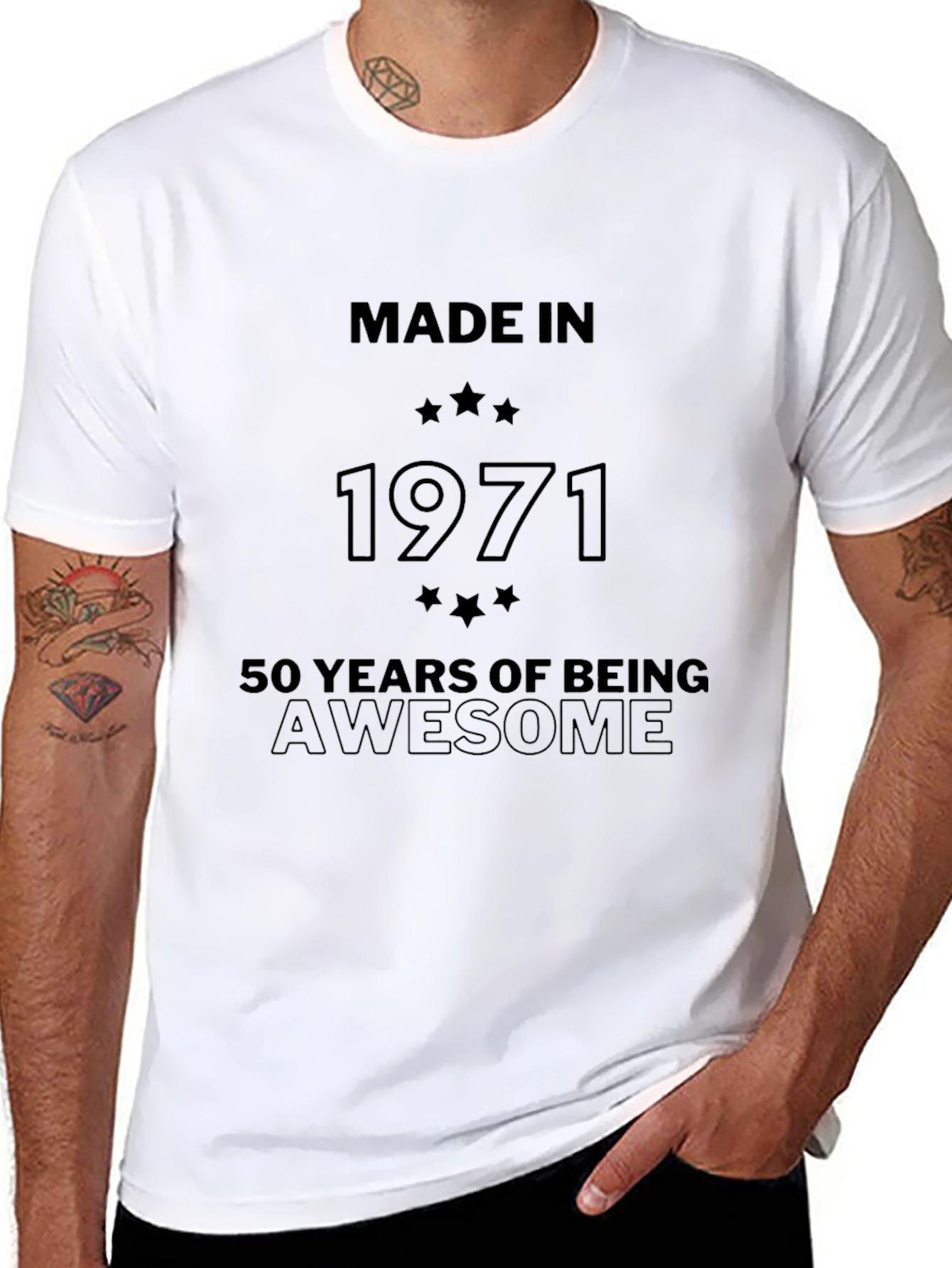 Made in 1971 Awesome 50th Birthday T-Shirt