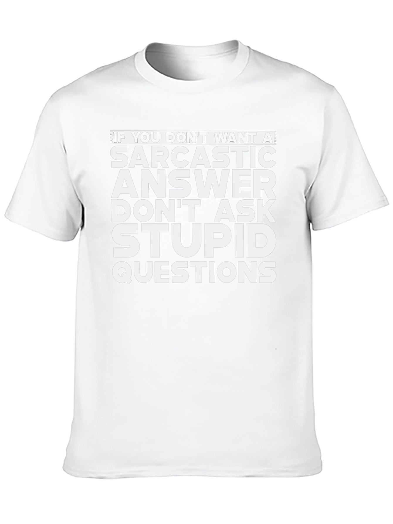 Sarcastic Answer Graphic Tee - Black Cotton Shirt