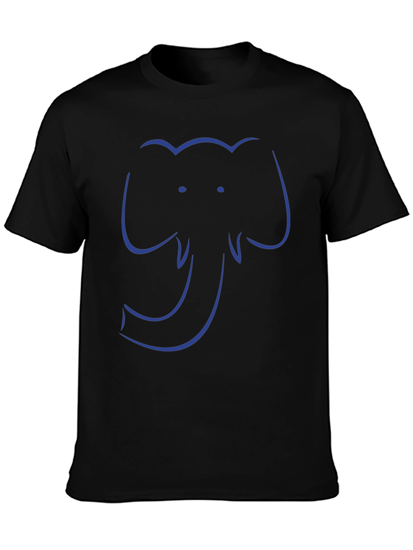 Elephant Outline Graphic Tee - Cool Casual Style