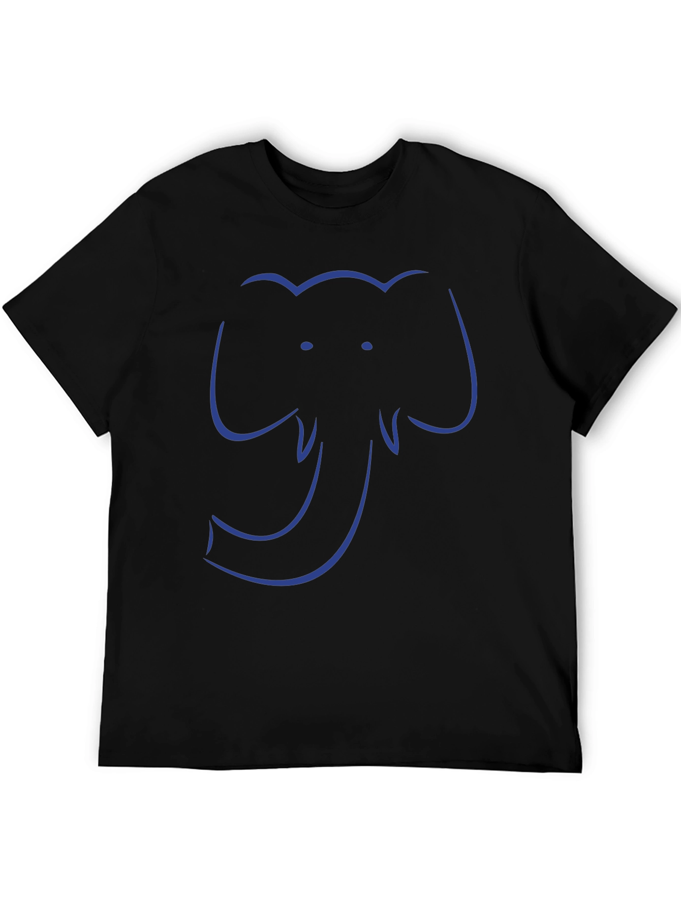Elephant Outline Graphic Tee - Cool Casual Style