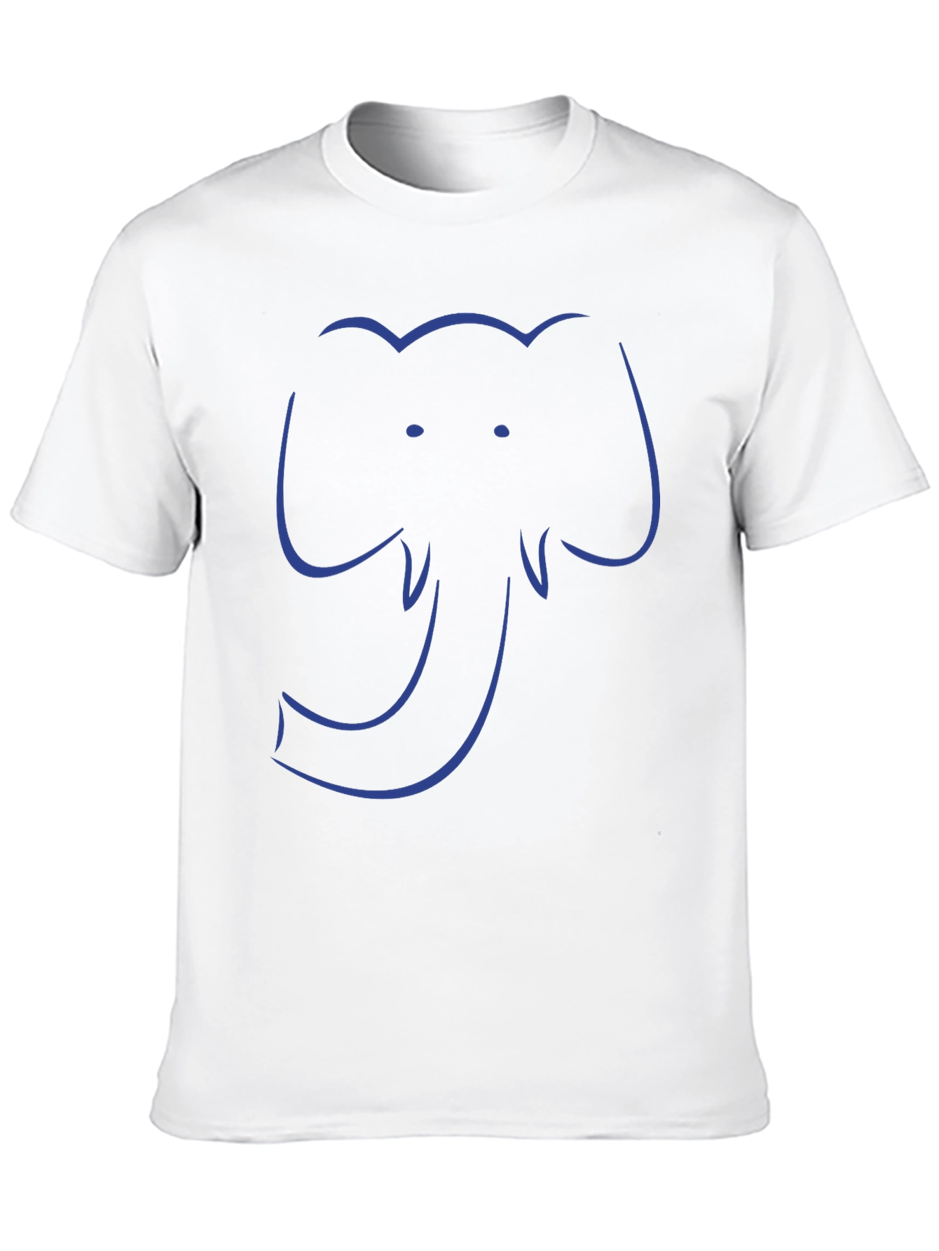 Elephant Outline Graphic Tee - Cool Casual Style