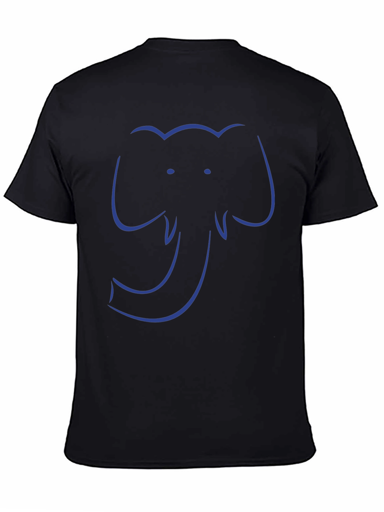 Elephant Outline Graphic Tee - Cool Casual Style