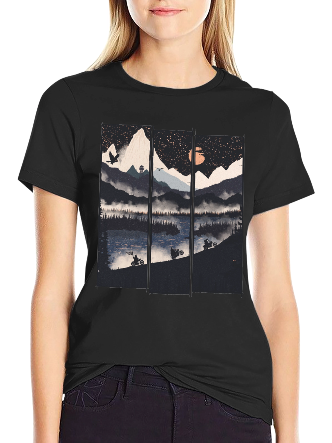Mountain Lake Motorbike T-Shirt